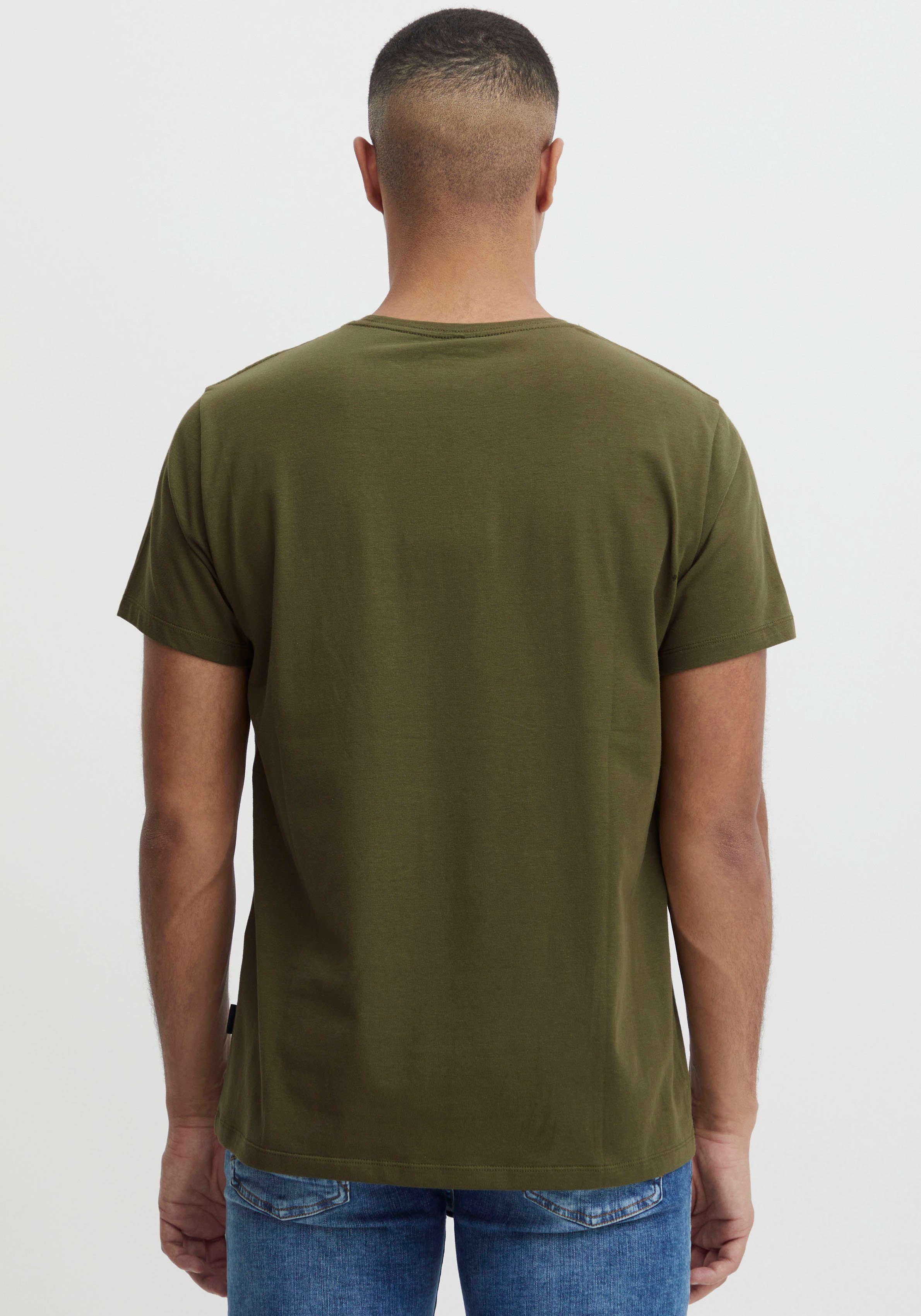 BL BHDinton T-shirt Blend crew grün 2-in-1-Langarmshirt