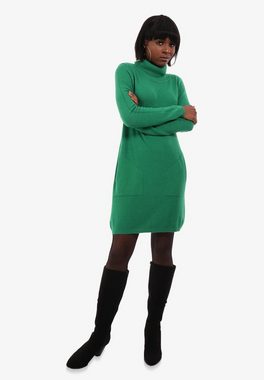 YC Fashion & Style Strickkleid Strickkleid Longpullover mit Rollkragen und Einschubtaschen (1-tlg) in Unifarben