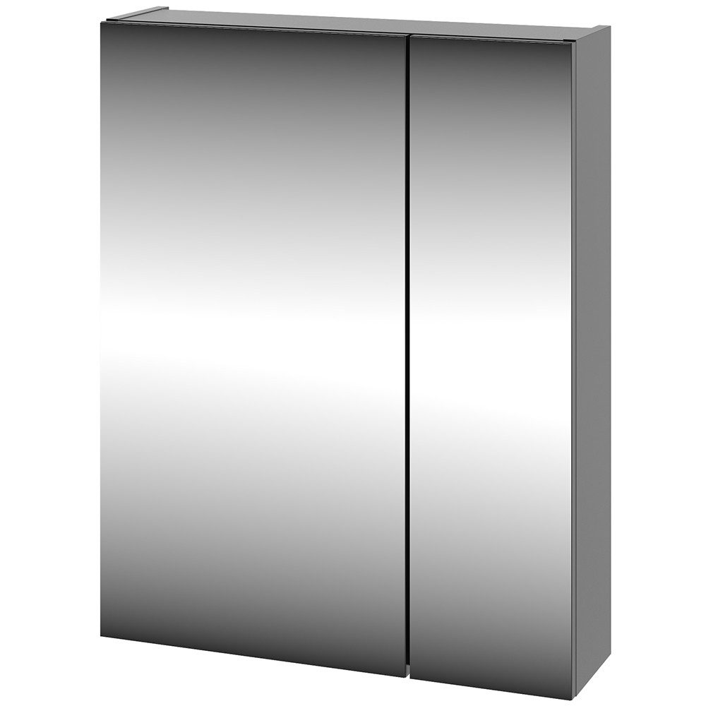 Lomadox Spiegelschrank AVOLA-140 Badezimmerspiegel Spiegel Badezimmerschrank 60 cm breit modern schwarz