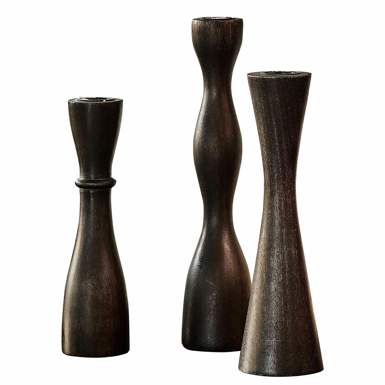 Mirabeau Kerzenständer Kerzenständer 3er Set Méléandre schwarz