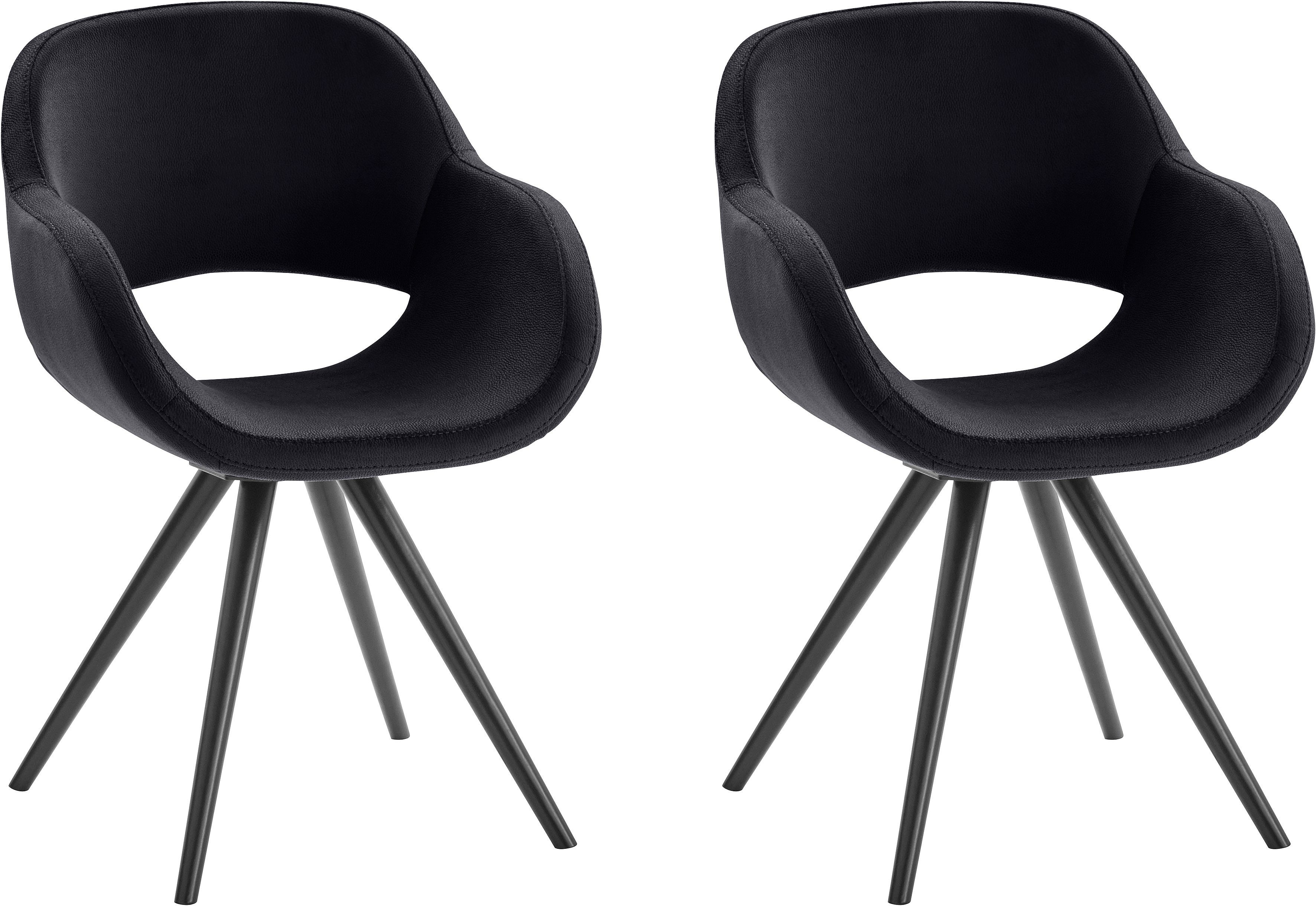 INOSIGN Armlehnstuhl Aurora (Set, 2 St), Gestell aus Massivholz Buche in schwarz lackiert. Reduzierter Preis € 279,16. Unverbindliche Preisempfehlung € 309,00, (€ 139,58 pro 1 Stk)