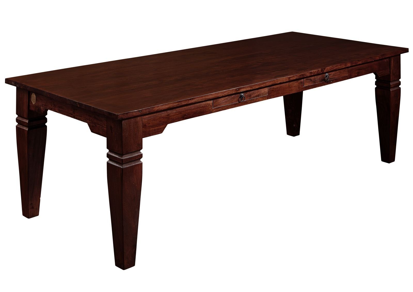 Massivmoebel24 Esstisch OXFORD (Massivholz, Massivholztisch), Esstisch Akazie 240x100x76 nougat lackiert OXFORD #608