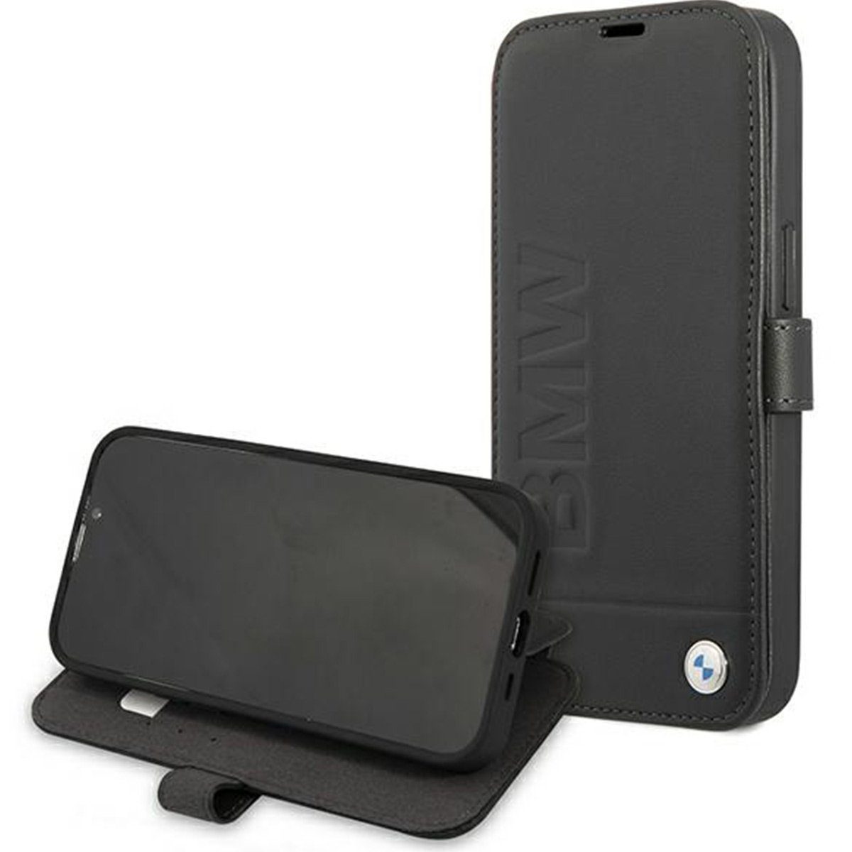 BMW Smartphone-Hülle BMW Signatur Collection Leder Case für Apple iPhone 13 Pro Max Schwarz