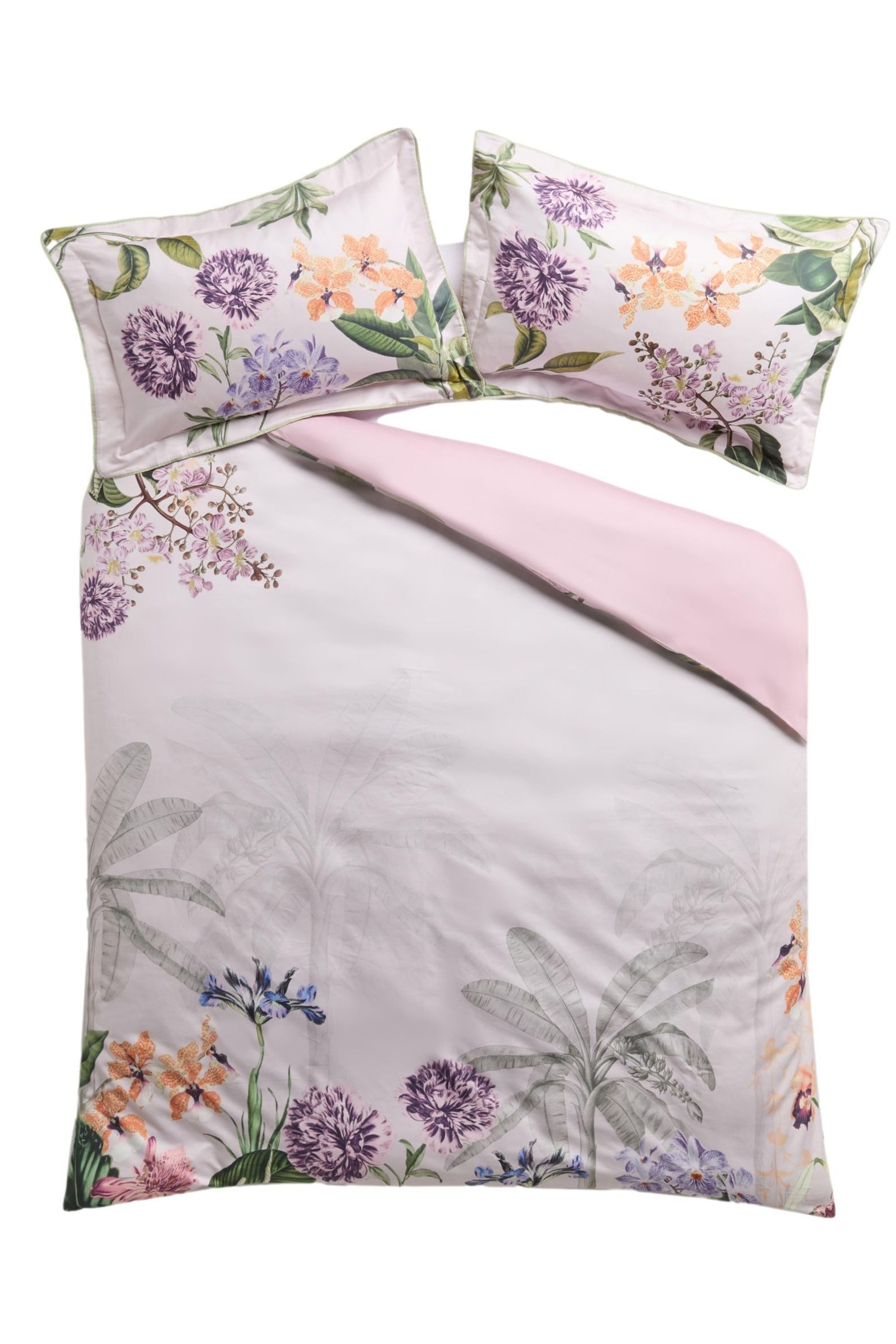 Bett-Set Kew Garden Bettgarnitur, glänzender Satin, 600 FD