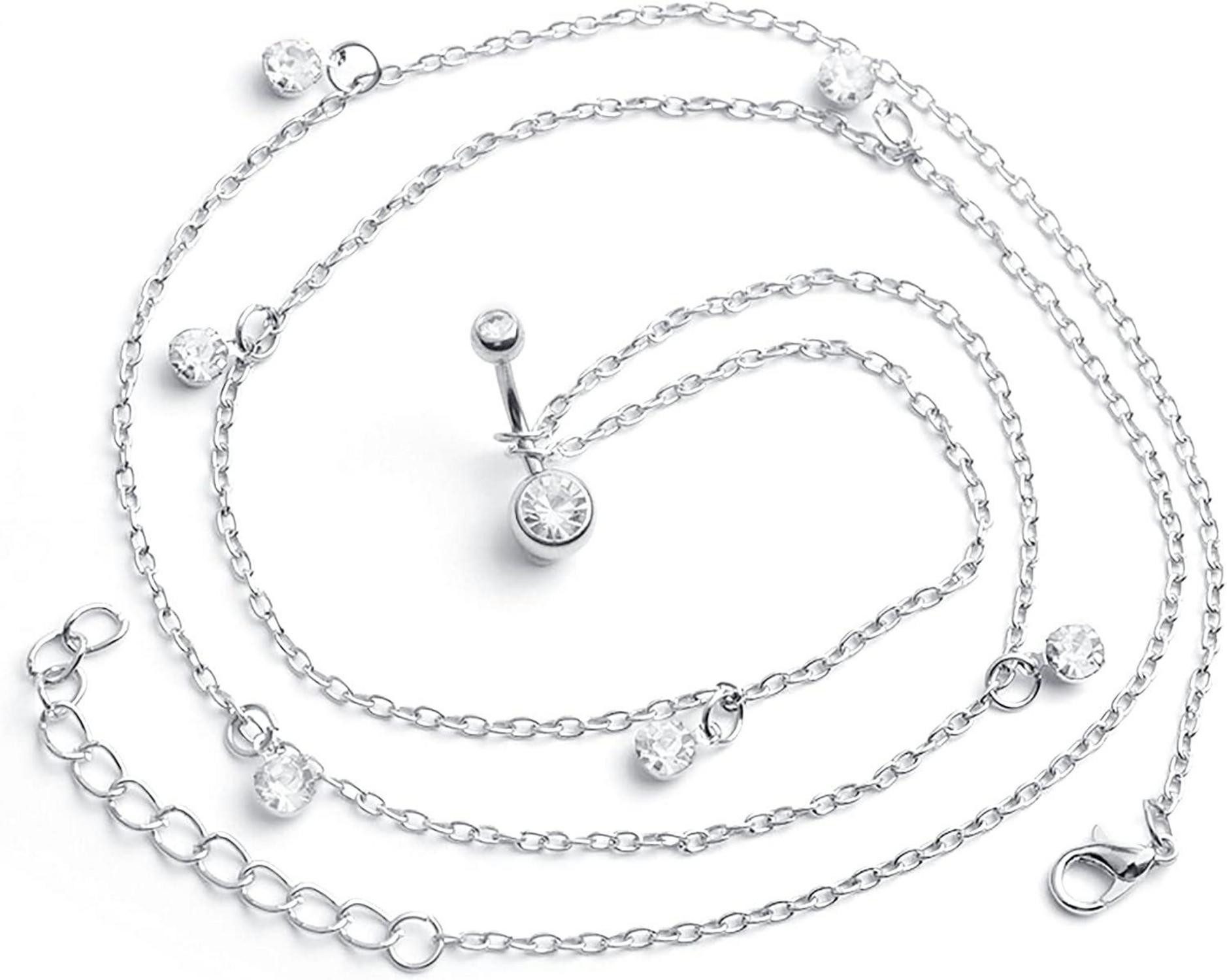 Crdifu Bauchnabelpiercing-Set Silber Bauchnabelpiercing 10mm Chirurgenstahl günstig online kaufen