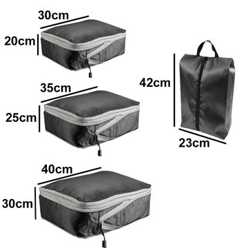 Caterize Kofferorganizer 4 Stück Kleidertaschen Kofferorganizer Set,Taschenorganizer