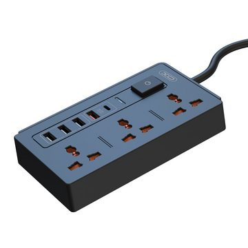 XO WL06 Verlängerungskabel Steckdose PD QC 3.01,8 m 1x USB-C 4x USB Steckdosenverteiler