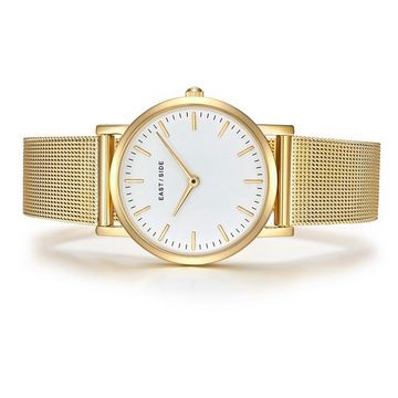 Eastside Quarzuhr Cassina gelbgold, mit Edelstahl-Armband