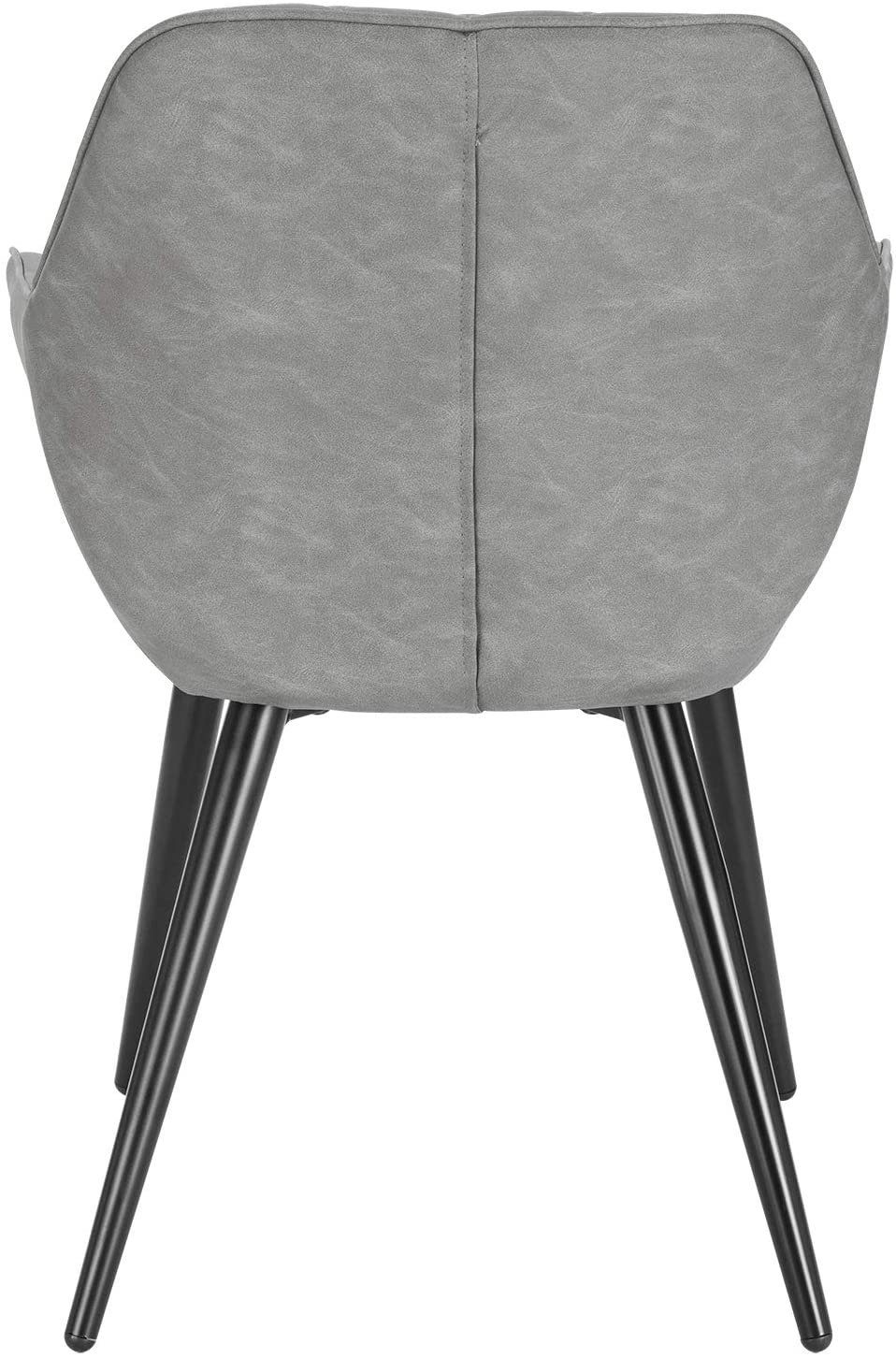 Woltu Esszimmerstuhl (2 Stuhl, Polsterstuhl Armlehnen, St), Metall mit Design