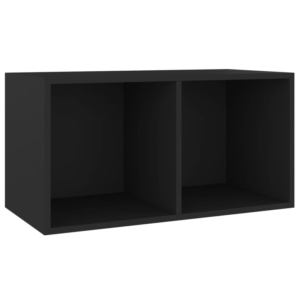 vidaXL Aufbewahrungsbox Schallplatten-Aufbewahrungsbox Holzwerkstoff 71x34x36cm Schwarz St) (1