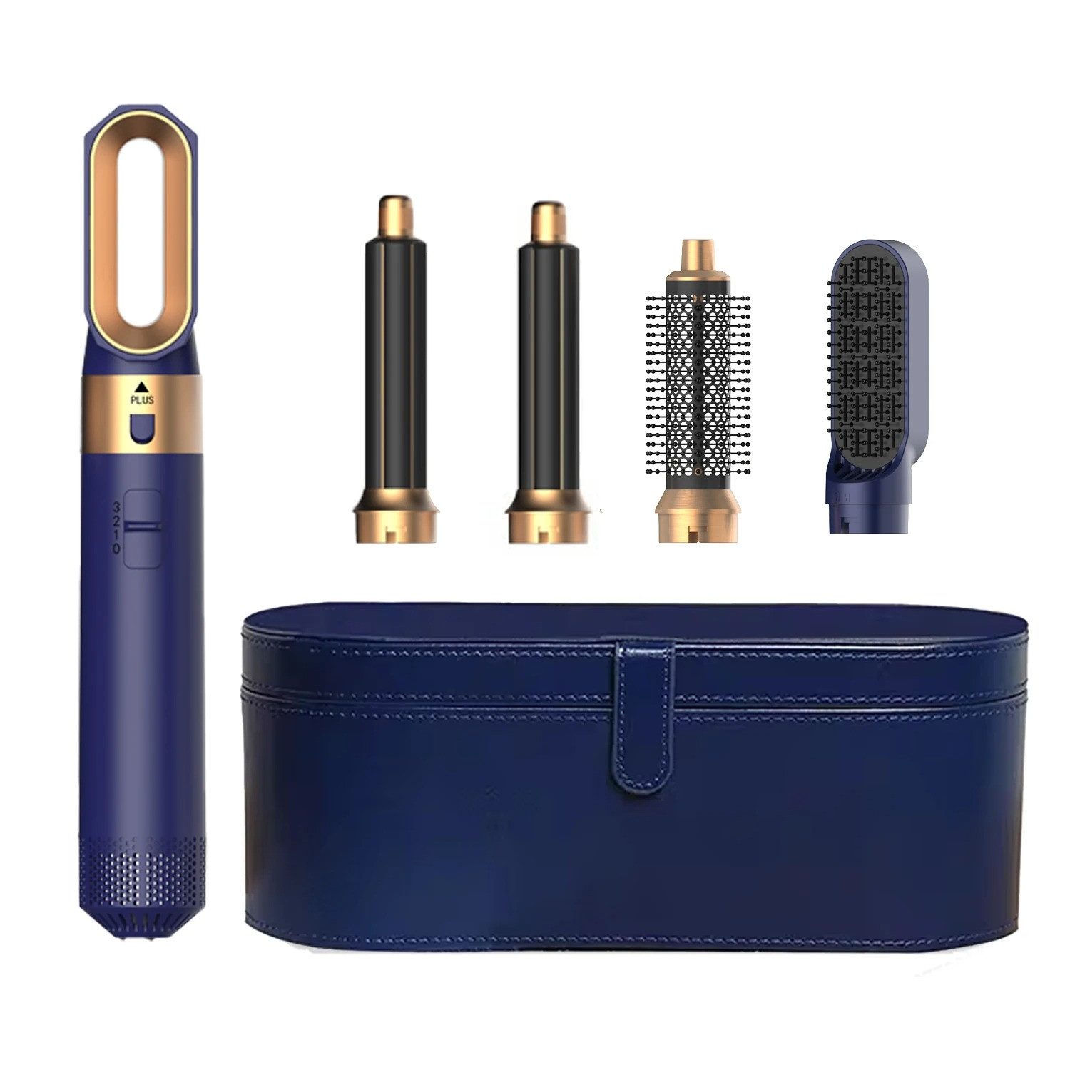 Athlix Lockenstab 5-in-1 Lockenstab Haarstyler Haartrockner Glätteisen Lockenwickler, 1.000 W, 5 Aufsätze, bis 140 Grad