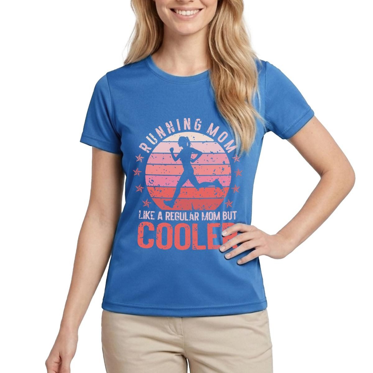 Spreadshirt Funktionsshirt Running Mom, Laufende Mama Für Gym & Joggen Funktionsshirt Damen (1-tlg)