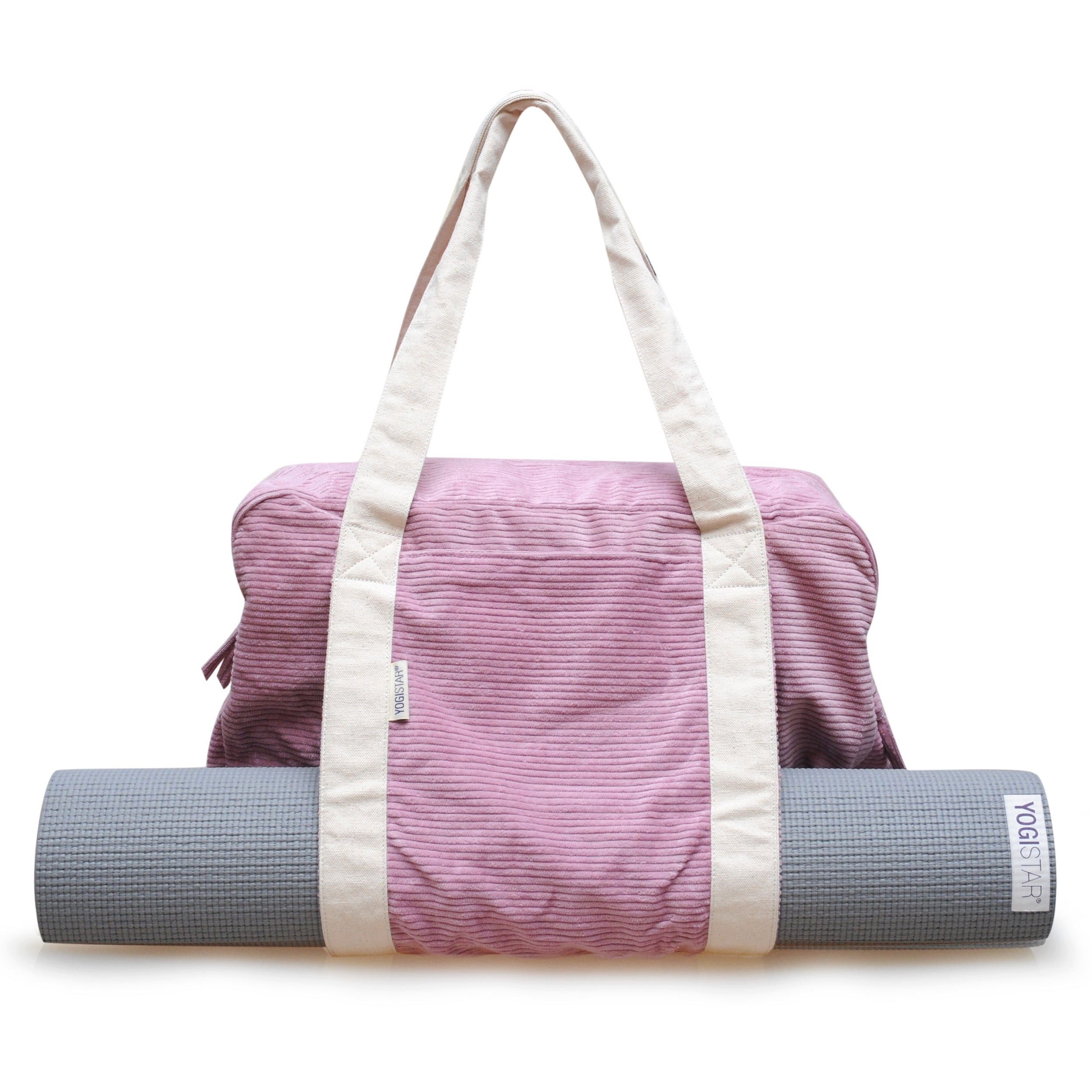 Yogistar Yogatasche Yogatasche yogibag® all in one - cord - rose (Standard, Standard), Matte außen, viel Platz innen: Die innovative twin bag Yogatasche