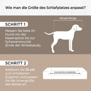 Bjird Tierbett Hundebett Emma für kleine und grosse Hunde, aus wasserfestes 600D Oxford-Gewebe, krazfest, schmutzabweisen - Bezug abnehbar und waschbar