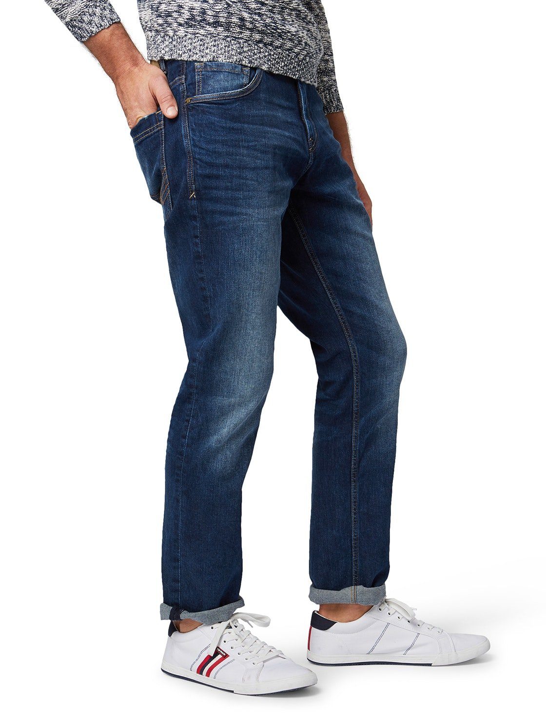 TOM TAILOR 5-Pocket-Jeans Josh Regular Slim Jeans mit engem Bein