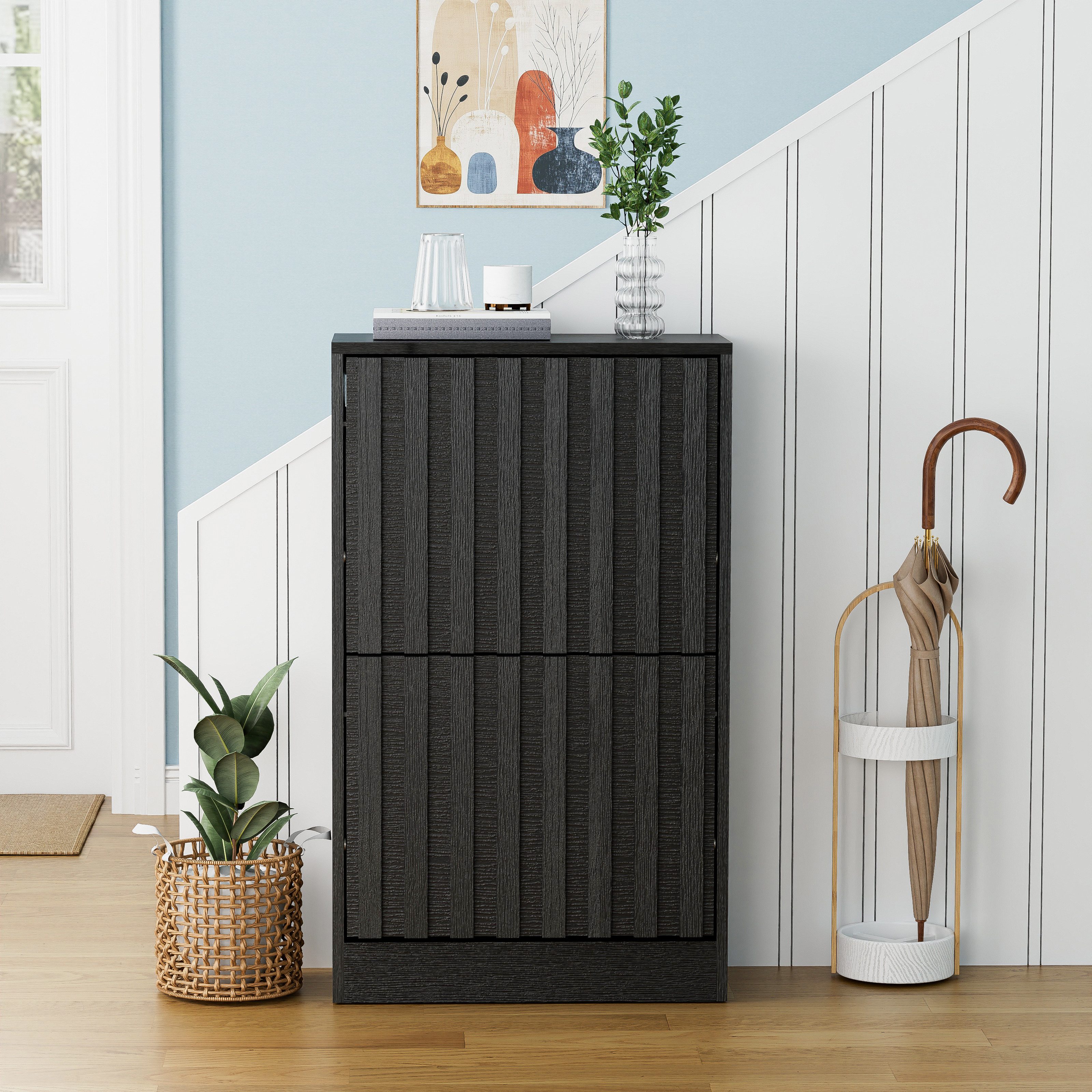 UEV Schuhschrank mit 2 Klappen Schuhregal günstig online kaufen