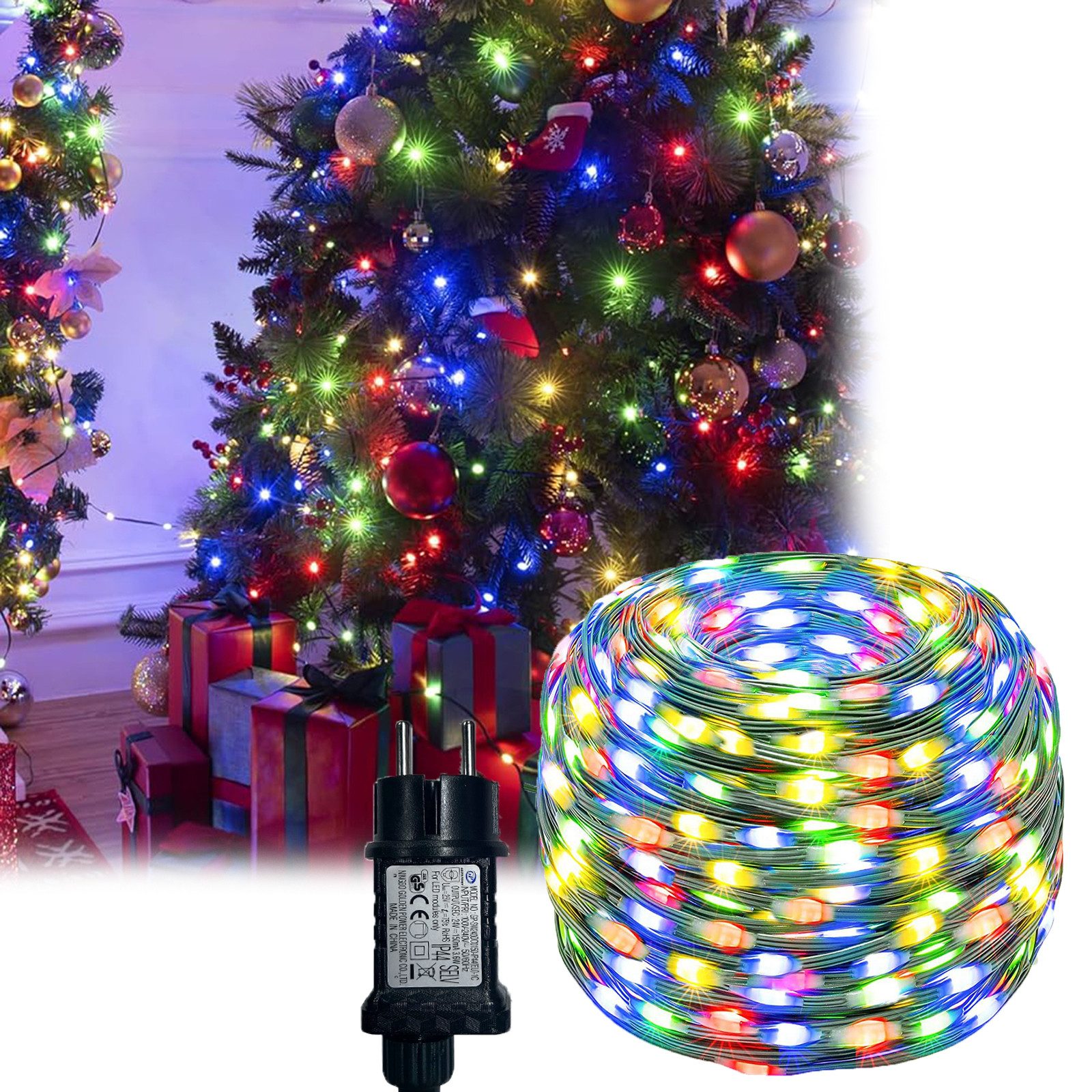 MUPOO Lichterkette LED Lichterkette,10M-100M 8 Modi lichterkette strom lichterketten, 800-flammig, Außen/innen Kupfer Lichterketten, Memory-Funktion