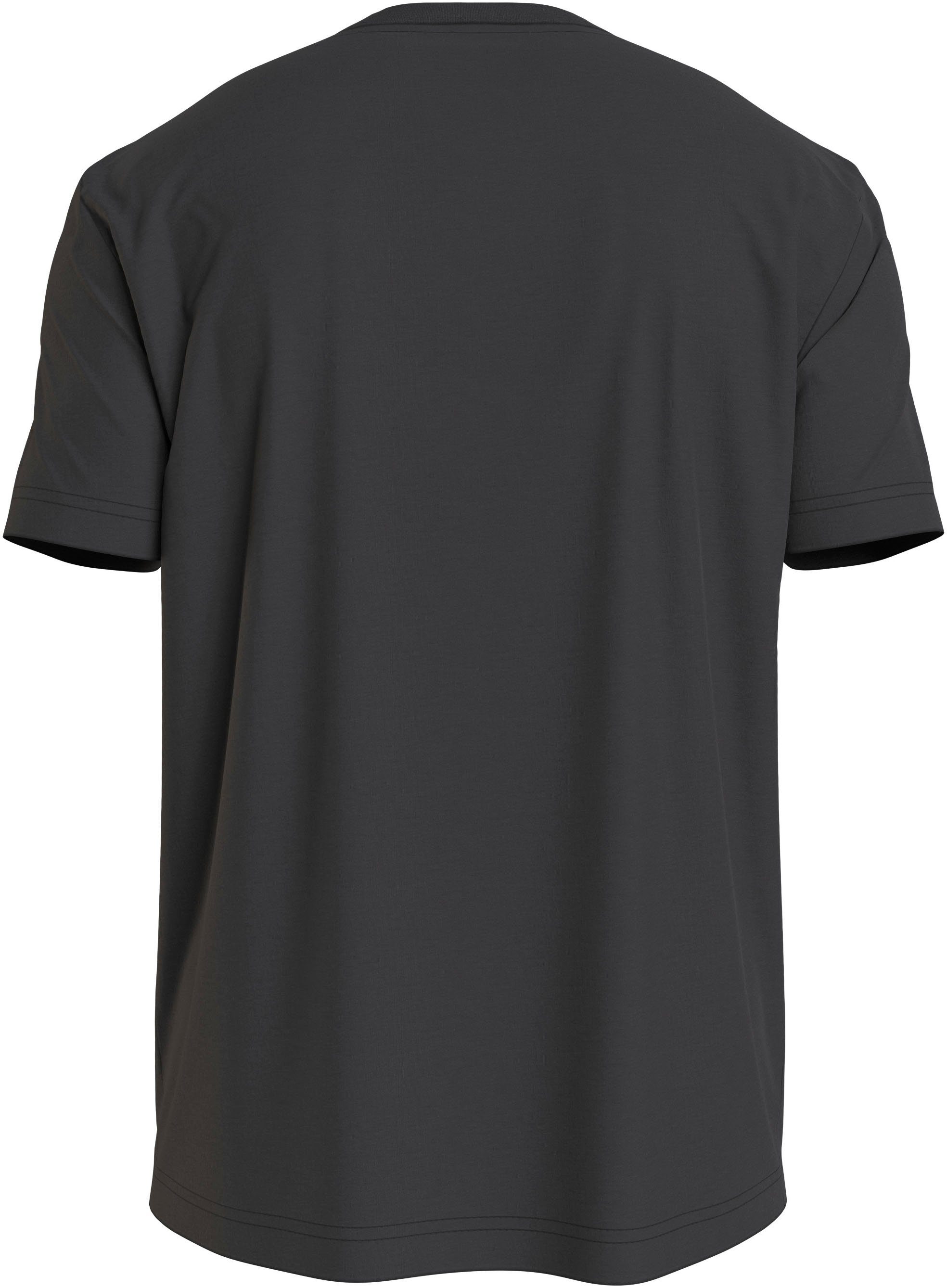 Calvin Klein T-Shirt WAVE LINES T-SHIRT LOGO Markenlabel HERO mit