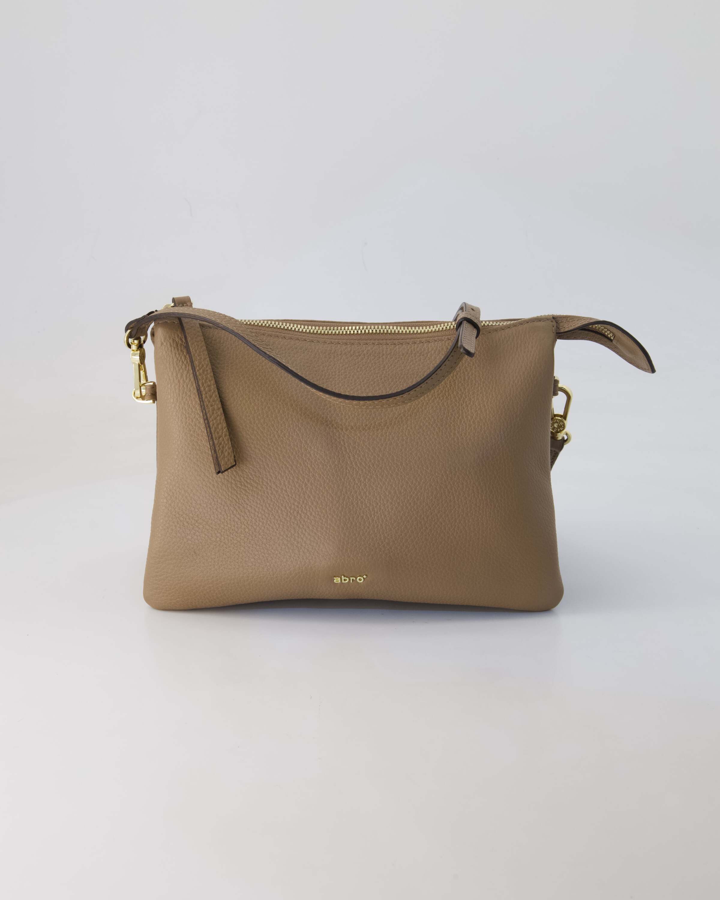 Abro Handtasche Umhängetasche Threefold, Obermaterial: Leder