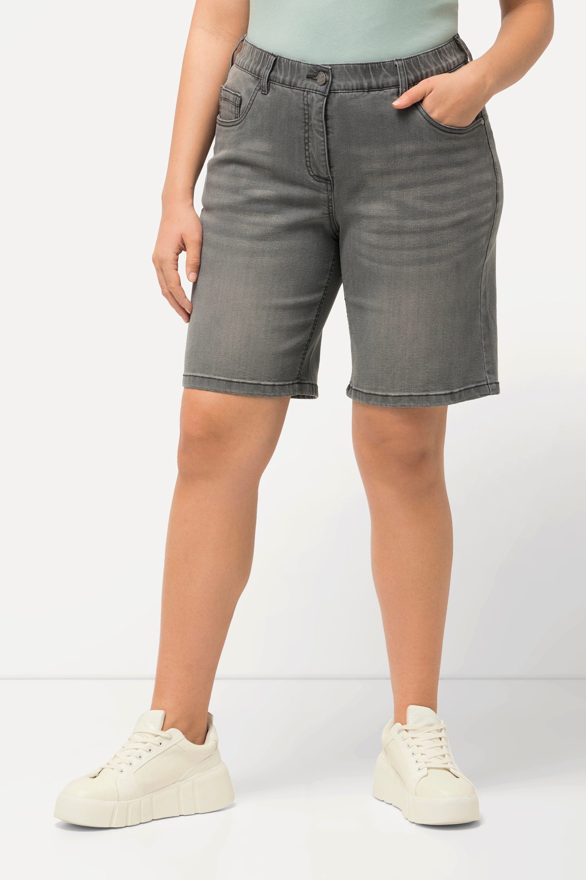 Ulla Popken Bermudas Jeansbermuda Mandy 5-Pocket-Form Komfortbund günstig online kaufen