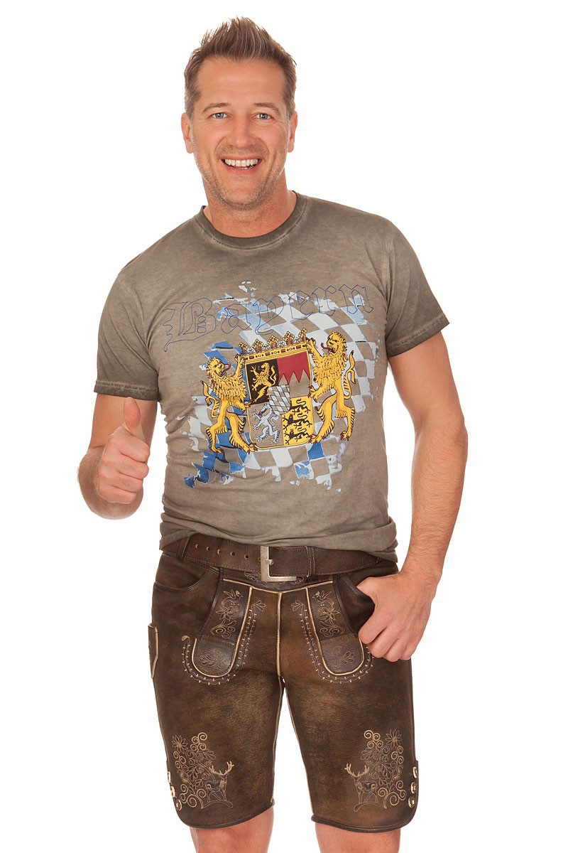 Trachtenshirt Trachtenshirt Herren - BAYERN - oliv