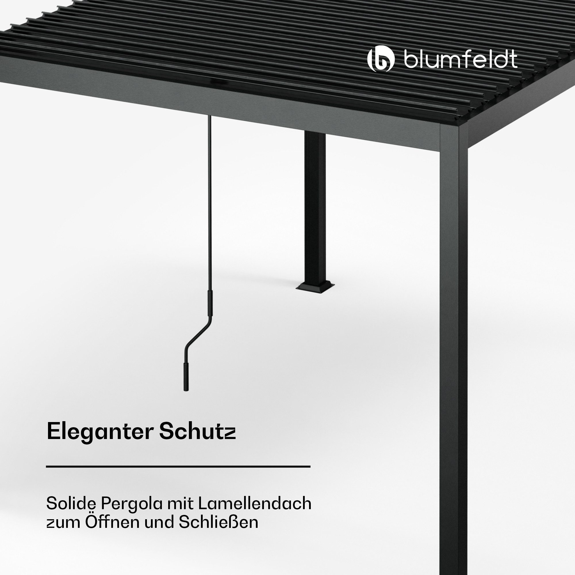blumfeldt Pavillon LuminaHaven, (Set), Pergola 3x4m Seitenwände pulverbeschichtet wetterfest Garten