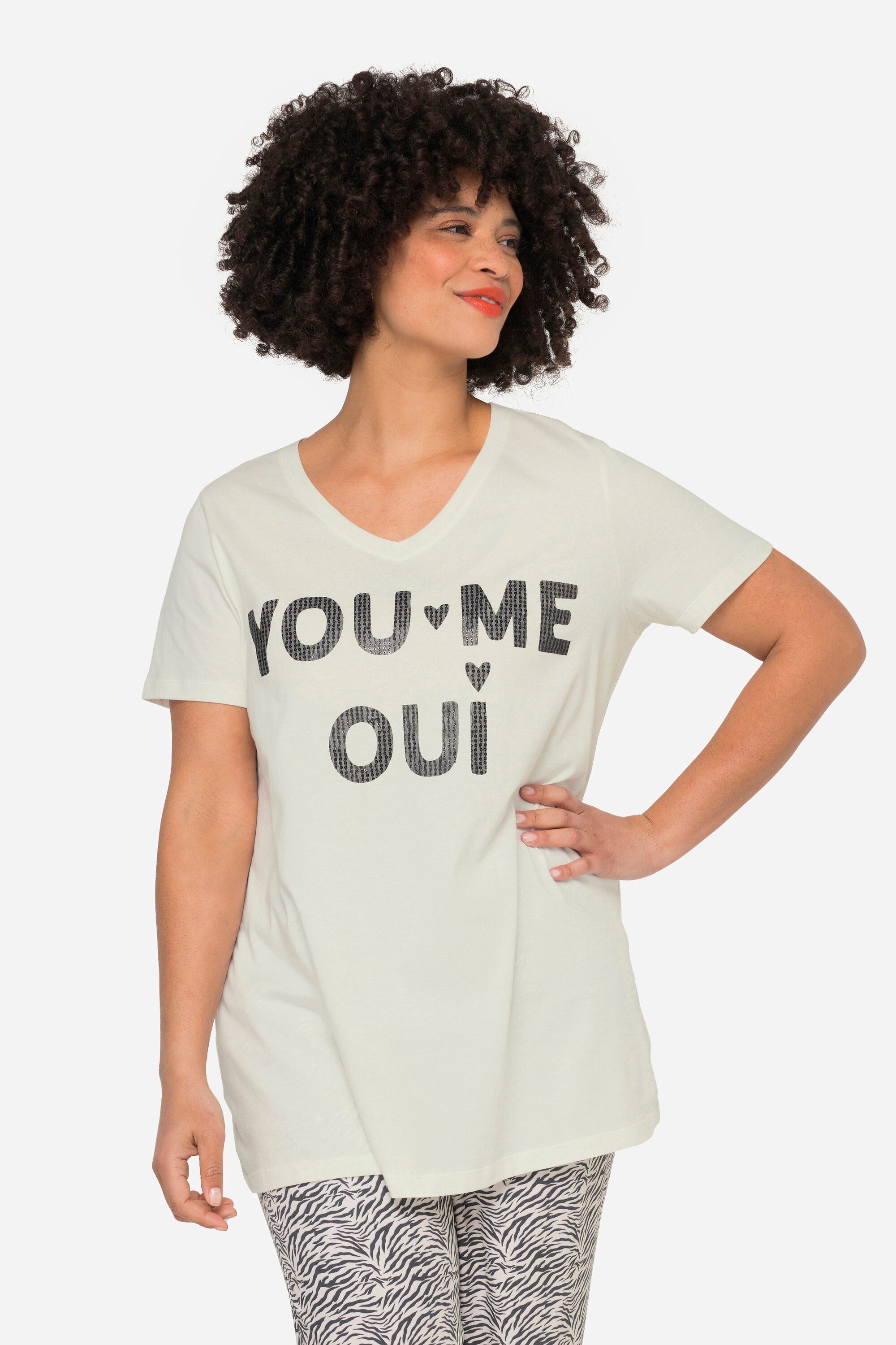 Angel of Style T-Shirt T-Shirt Pailletten-Schriftzug günstig online kaufen