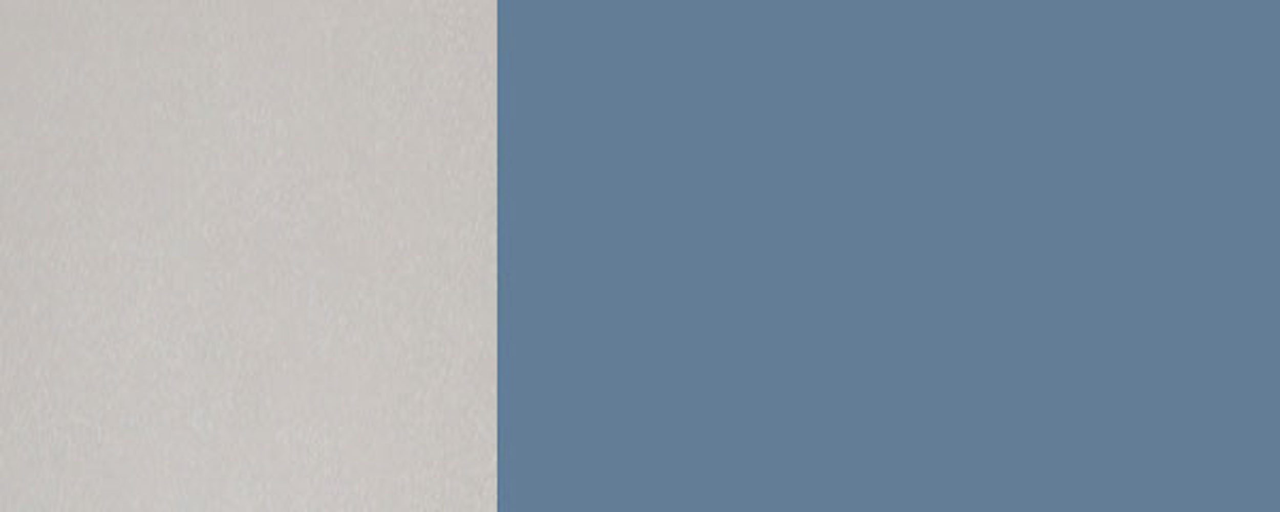 5014 wählbar RAL Unterschrank 90cm Hochglanz Front- (Florence) 2-türig taubenblau Feldmann-Wohnen Soft-Close-Funktion Korpusfarbe grifflos & Florence