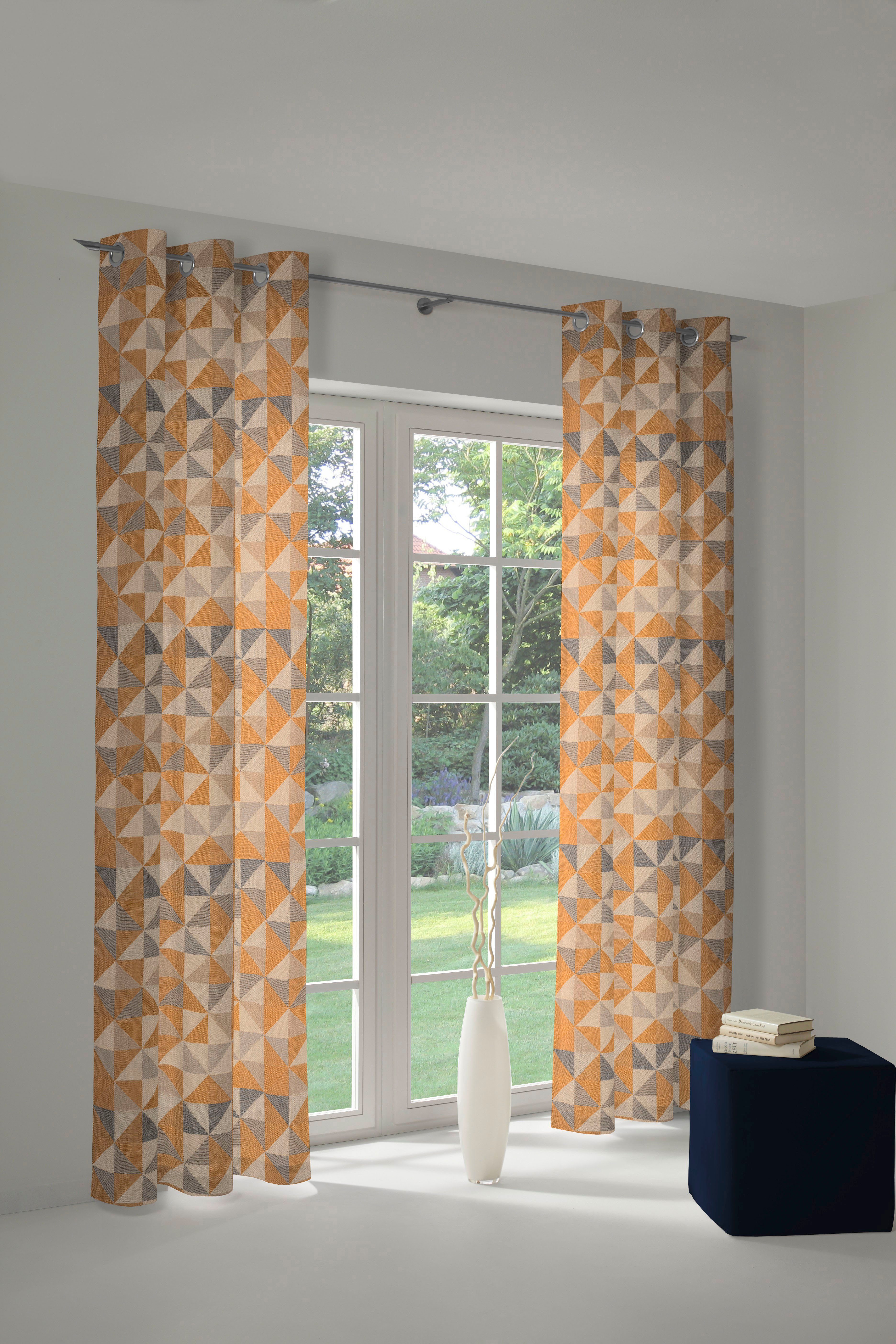 Adam Vorhang Bio Bel (1 St), Ösen, blickdicht, Jacquard, aus 100% Bio-Baumwolle