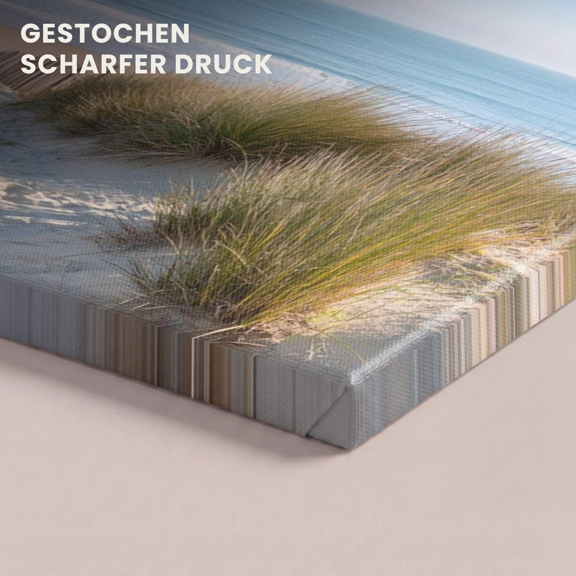 OneMillionCanvasses® Leinwandbild Panorama Strand - Meer - Düne - Sand - Sommer, Fotodruck (1 St), Wandbild, Deko Schlafzimmer Wohnzimmer Flur 40x20 cm – Bild 3 von 5