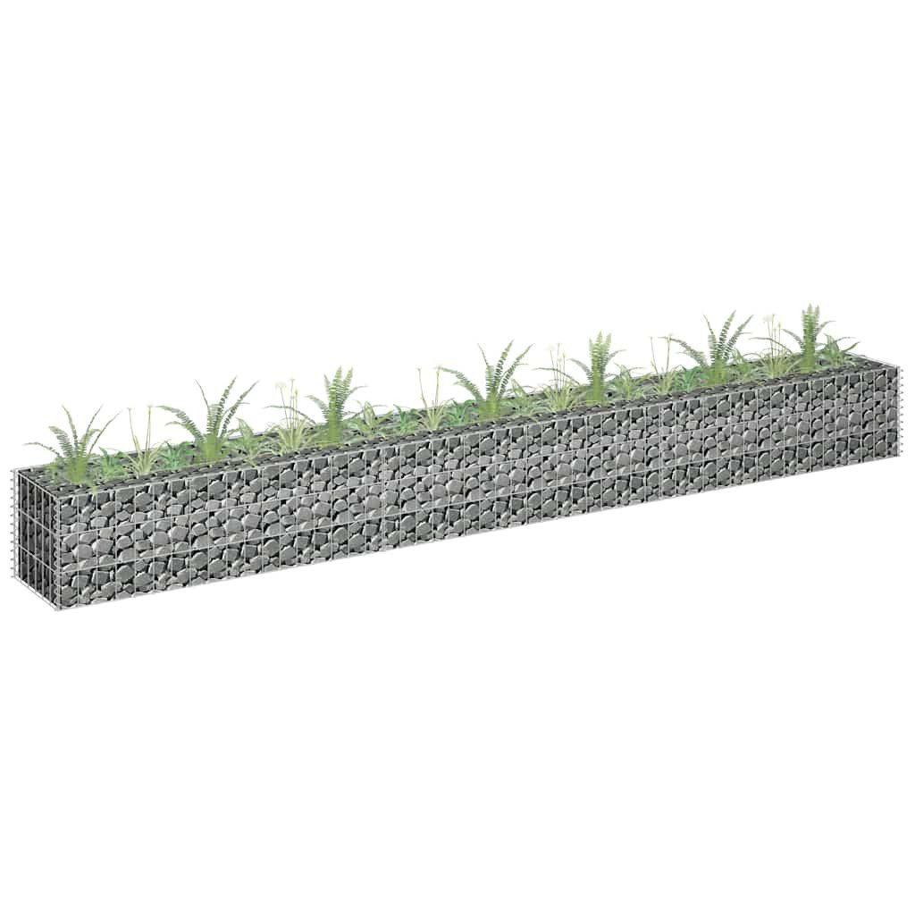 vidaXL Hochbeet Gabionen-Hochbeet Verzinkter Stahl 270 x 30 x 30 cm (1 St)