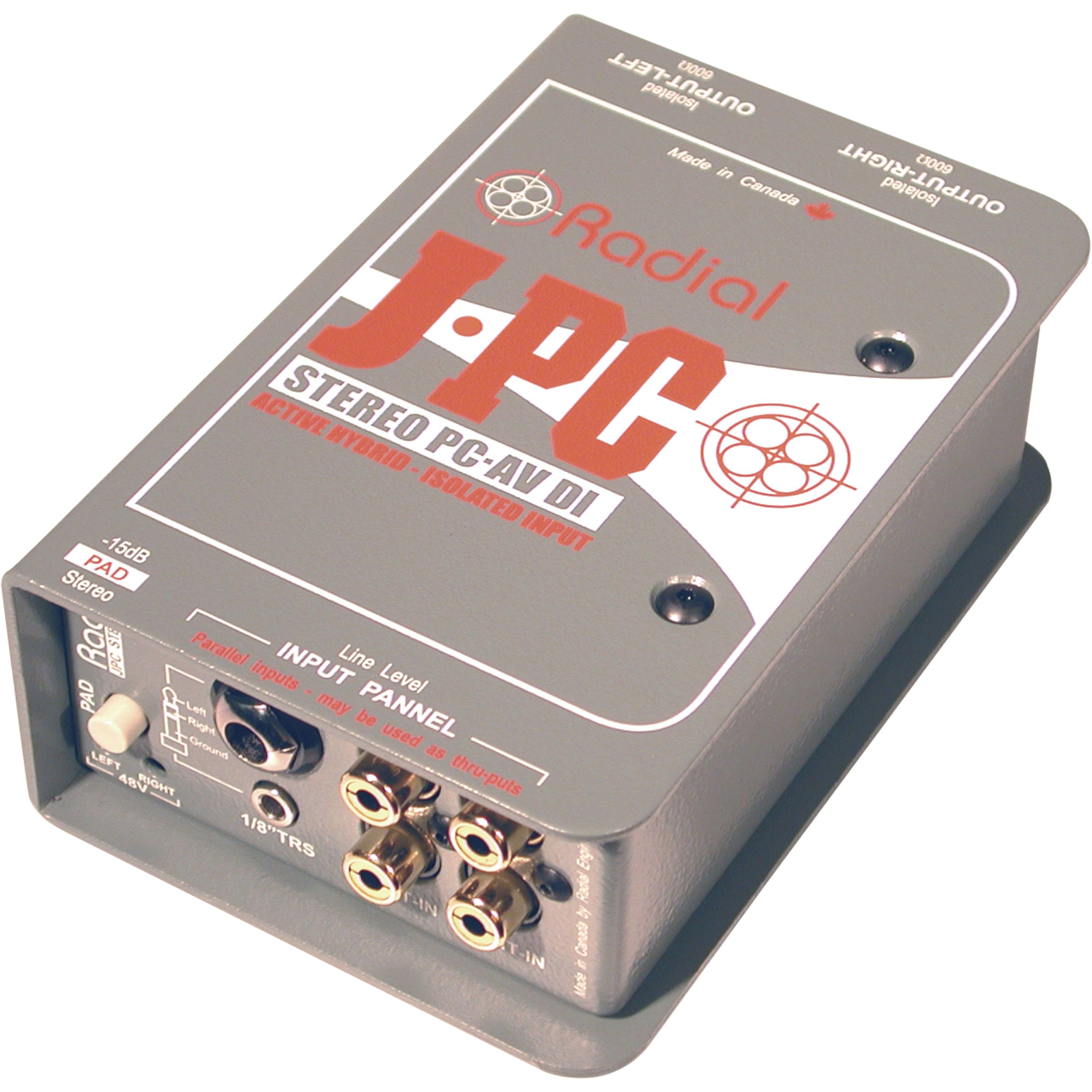 Radial Audio-Wandler, (JPC aktive LapTop DI-Box, Studio Hardware, DI-Boxen), JPC - DI Box