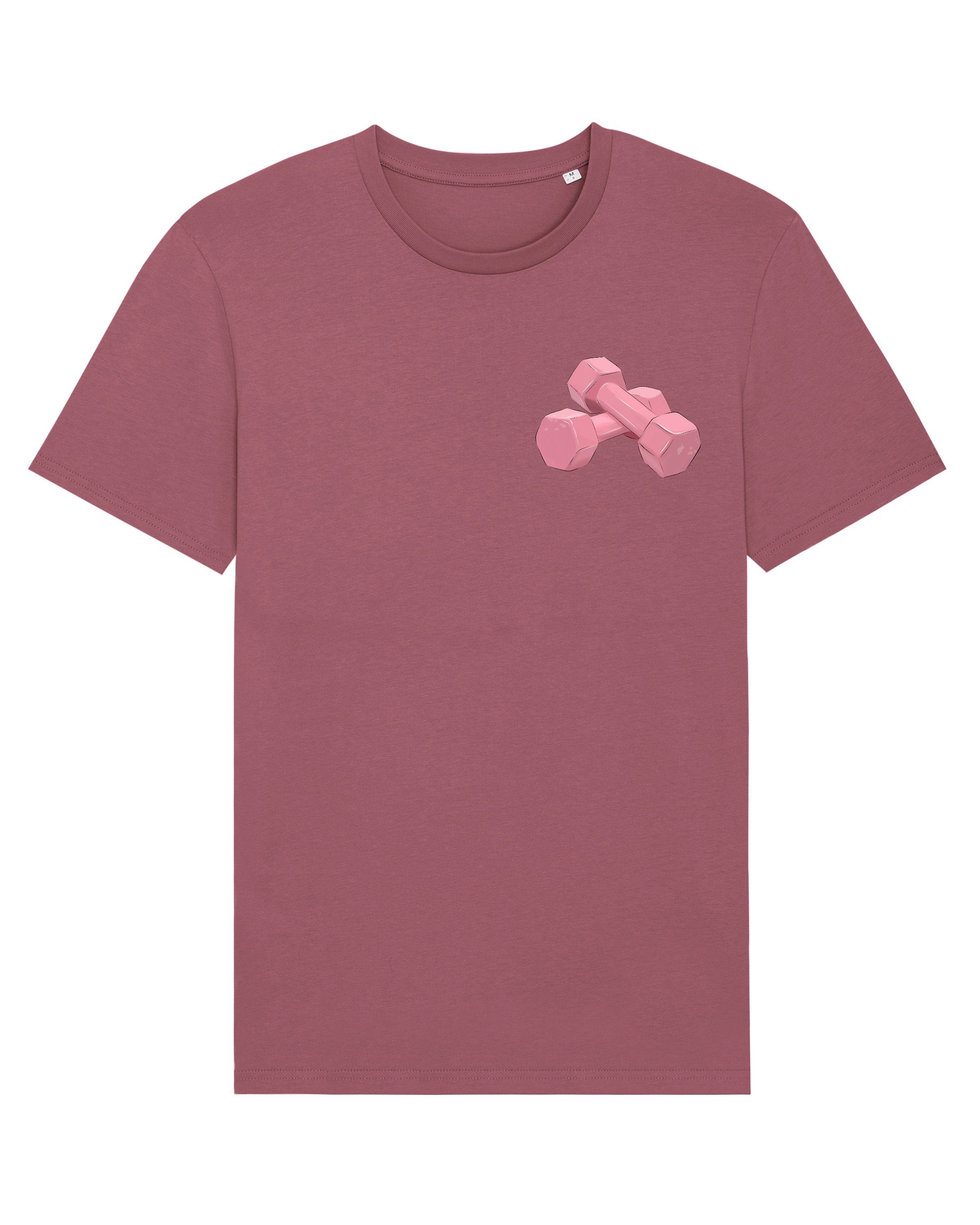 wat? Apparel Print-Shirt Rosa Hantel (1-tlg) Rose Hibiscus