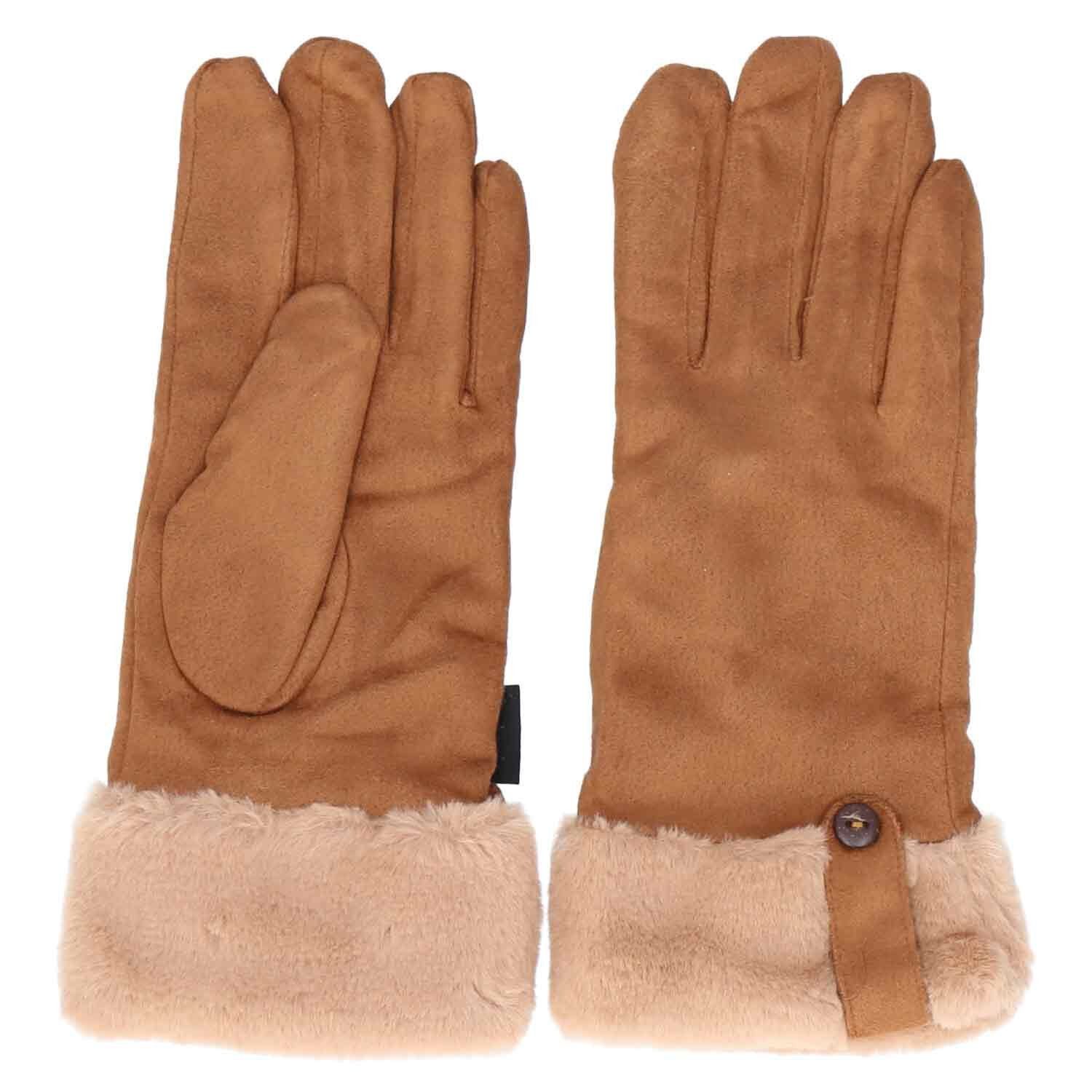 Antonio Strickhandschuhe Antonio Damen Winter Fingerhandschuhe camel