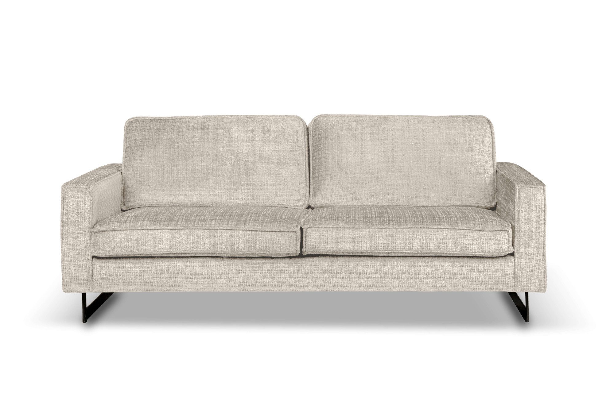 OTTO home 3-Sitzer Maxi-Ausführung Pinto, 236 cm, Cord, Chenille, Lederoptik, mit Keder, schwarze Metallfüße, Wellenunterfederung – Bild 2 von 5
