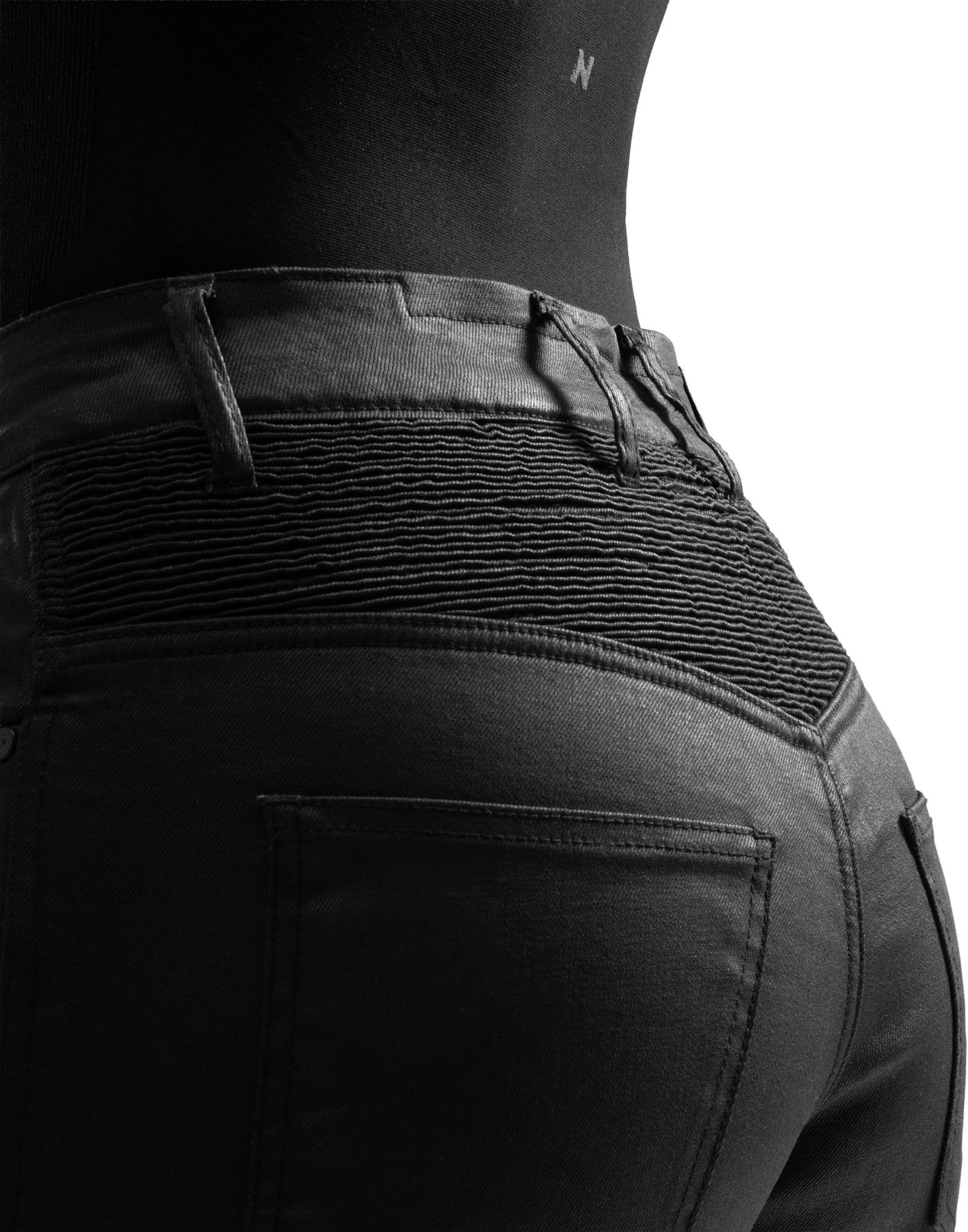 Rebelhorn Motorradhose Roxy Damen Motorrad Jeans Verbindungsreißverschluss,Hüftprotektoren enthalten,Knieprotektor – Bild 5 von 5
