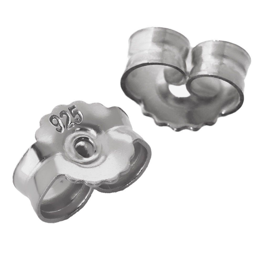 Ohrstecker-Verschluss 1 Paar 925 Sterling Silber 7mm Butterfly Verschlus