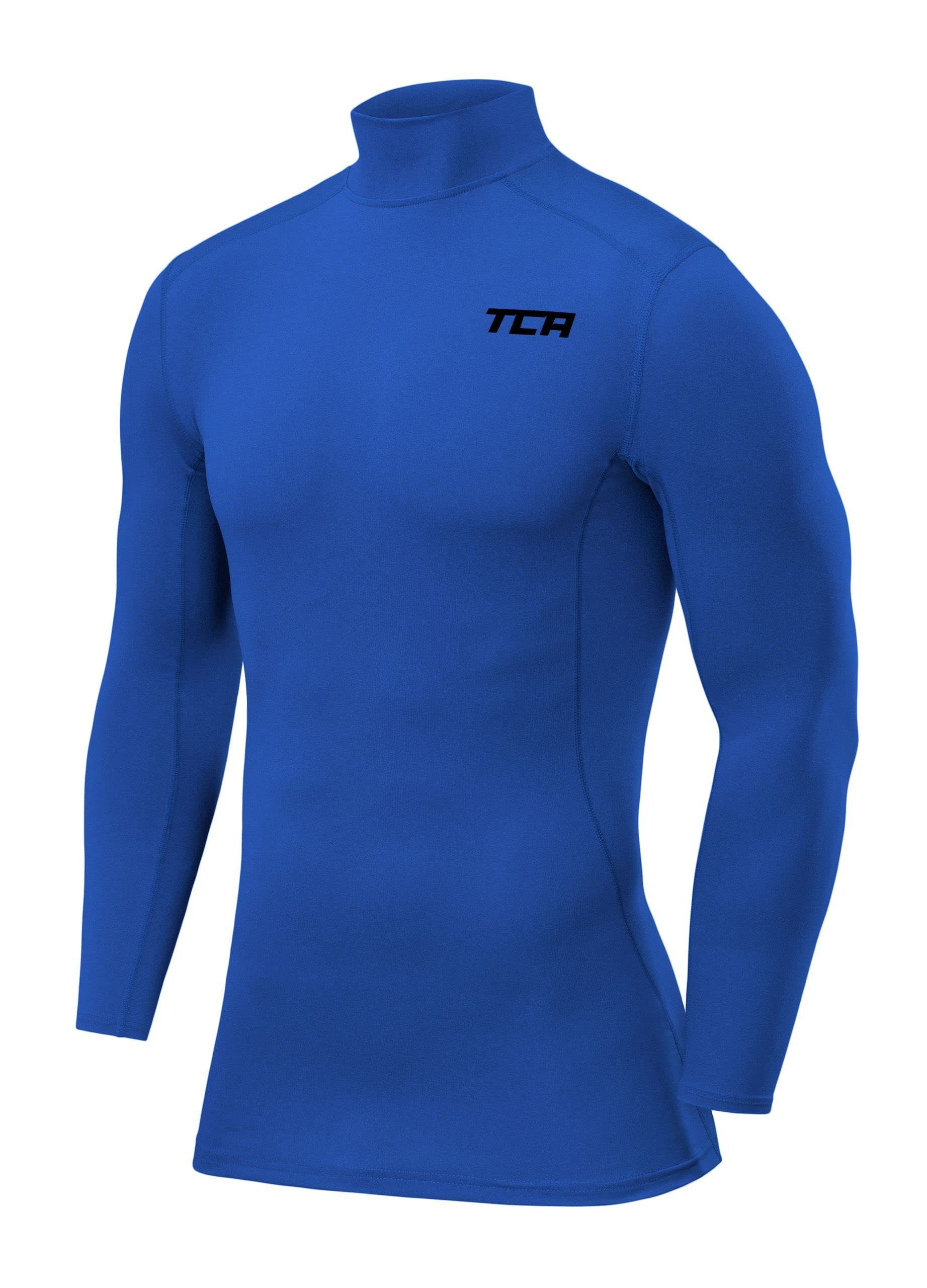 TCA Langarmshirt TCA Jungen Kompressions Thermoshirt, Blau, 12-14 Jahre (1-tlg)