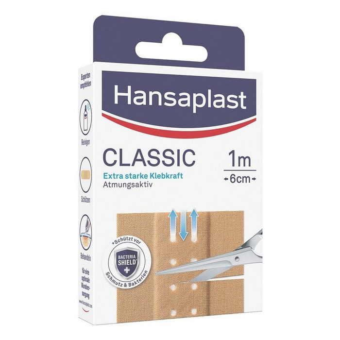 Hansaplast Wundpflaster Classic zuschneidbar atmungsaktiv