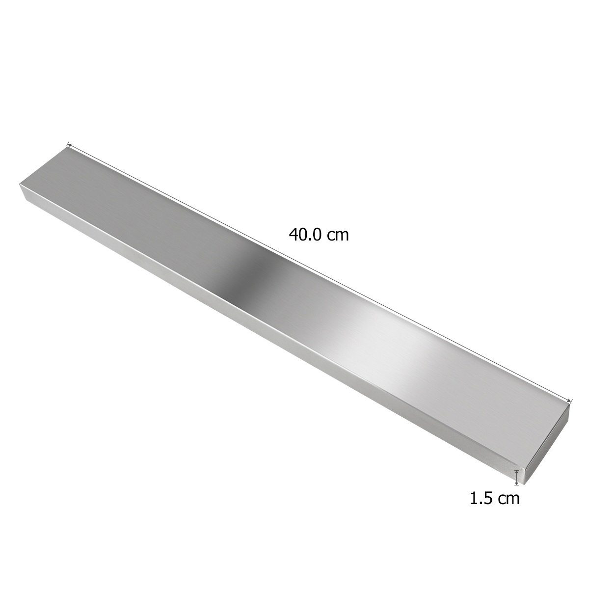 Ohne BAYLI [40cm] Magnetleiste Messerleiste Edelstahl Bohren - Wand-Magnet Messerhalter selbstklebend
