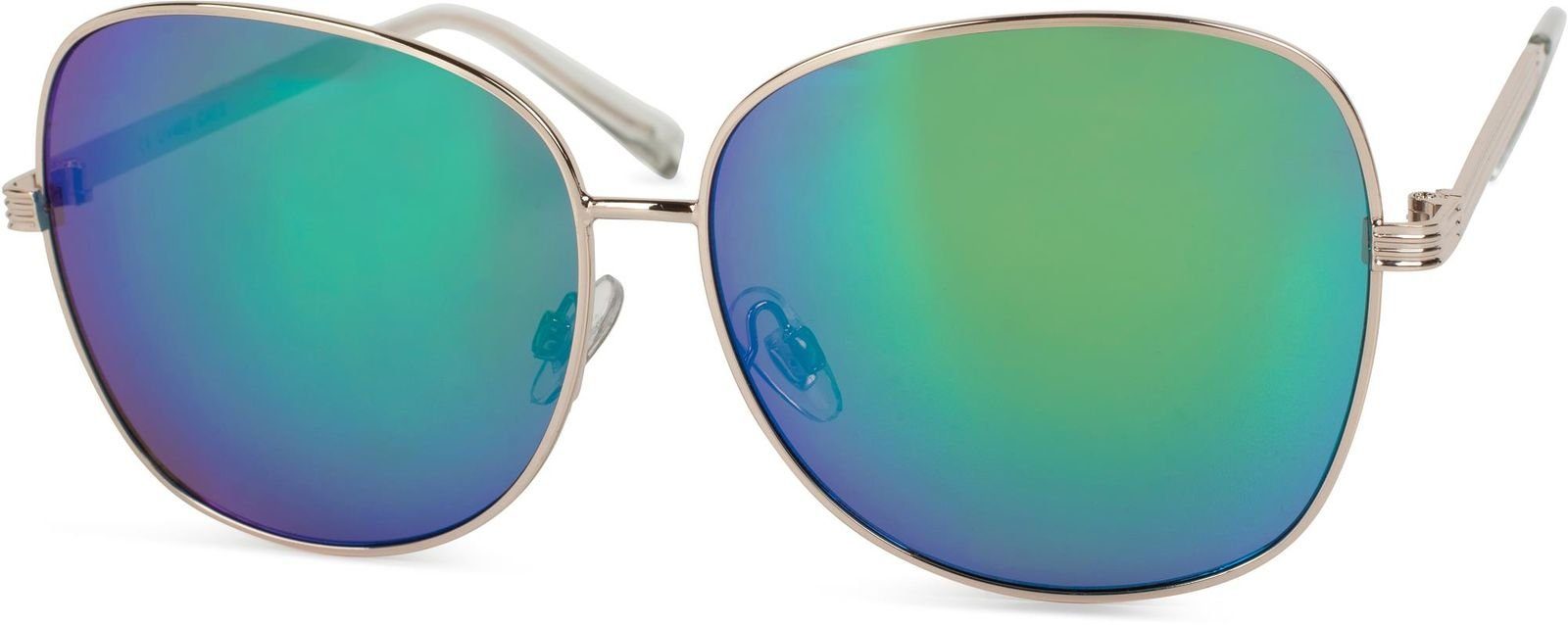 styleBREAKER Sonnenbrille Sonnenbrille mit Ovalen Gläsern & Metallgestell (1-St)