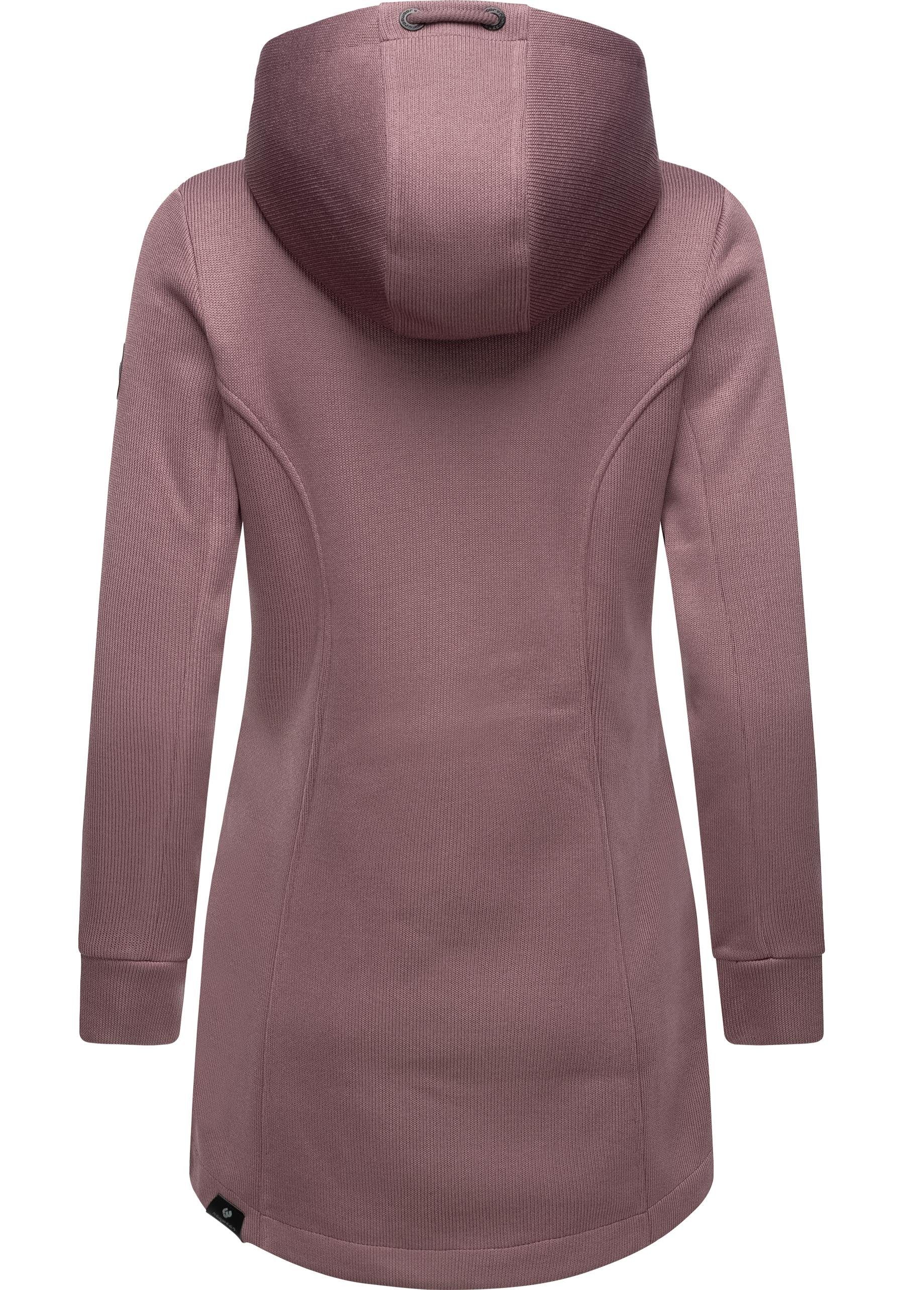 Ragwear Kapuzensweatjacke Letti Bonded Sportliche Kapuzenjacke in Feinstrick-Optik