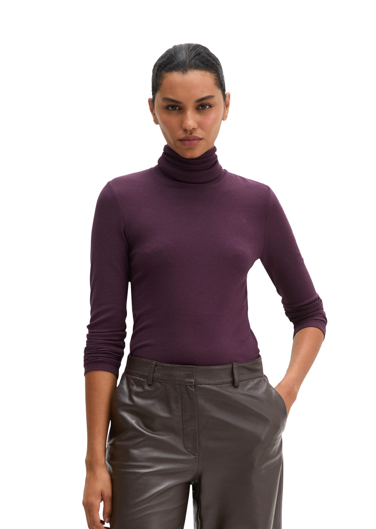 Marc O'Polo Langarmshirt aus soft geripptem Jersey