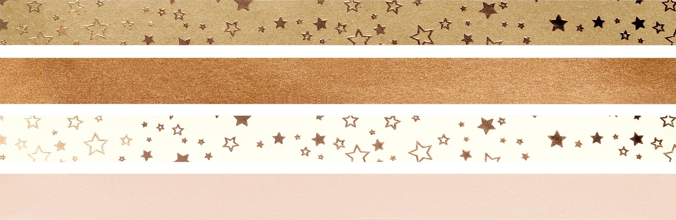 Heyda Papiersterne Fröbelsterne Stars, 96 Stück Kupfer/Natur
