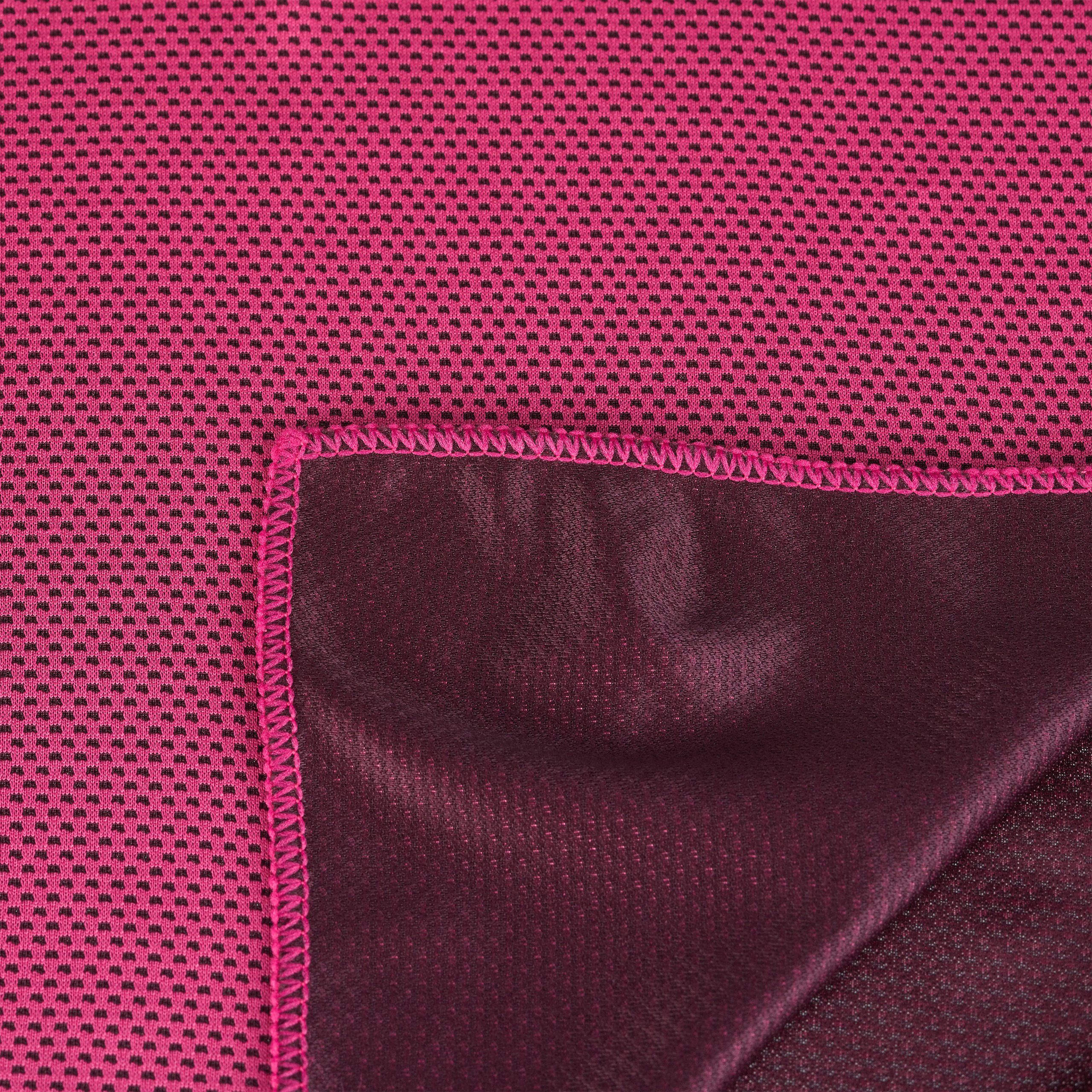 Handtuch Sporthandtuch 2er Pink Transparent im Pink Pack, Kühlendes relaxdays Grau