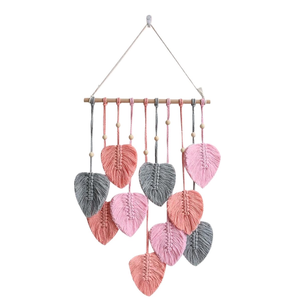 MOPUEA Hängedekoration Hängedekoration Wandteppich Blatt Makramee Wandbehang Boho Raumdekor (Stilvolle Wanddekoration für viele Räume, 1 St., Hochwertiges Material & sorgfältige Handarbeit)