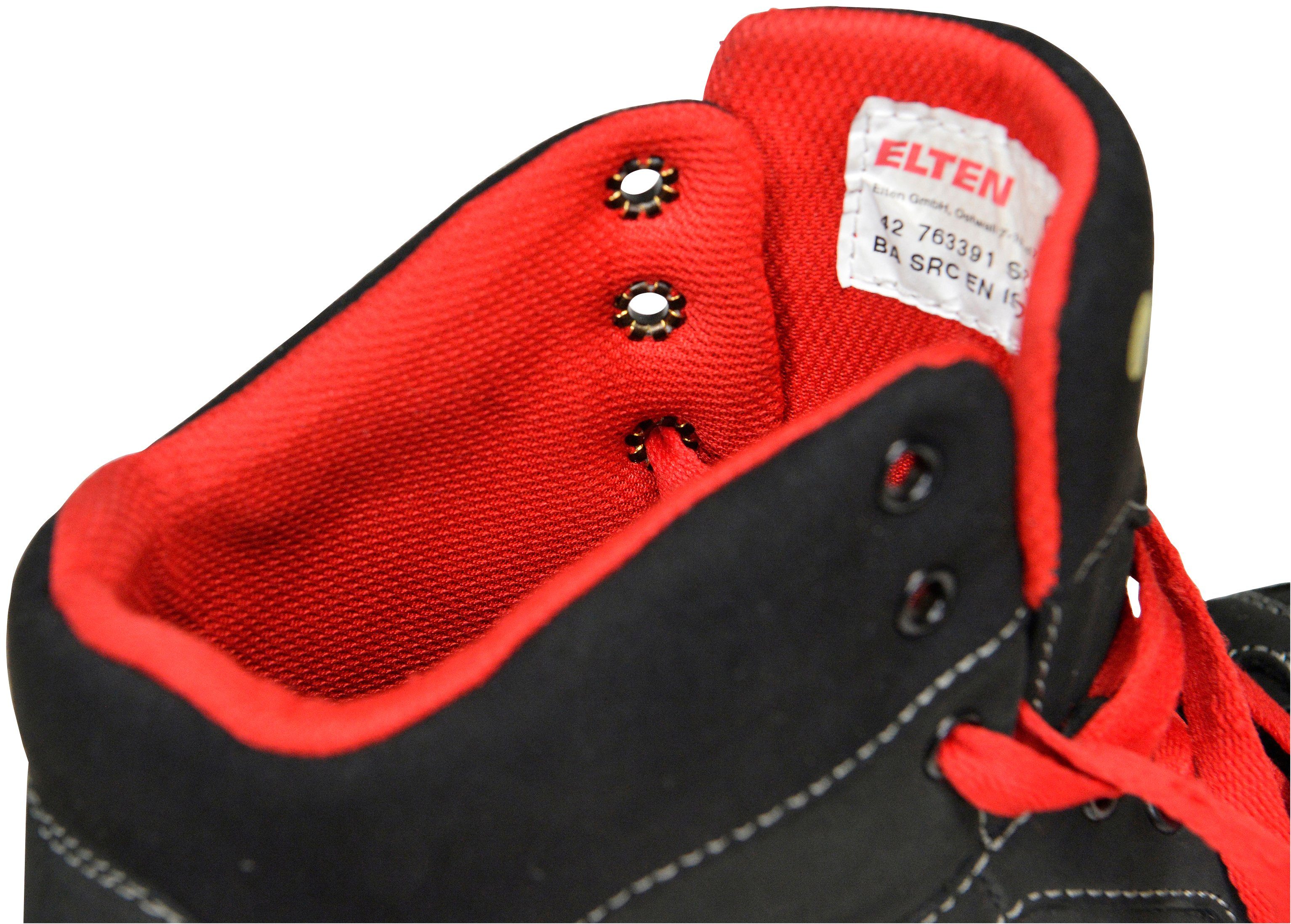 Elten MAVERICK ESD Mid Sicherheitsstiefel black-red S3