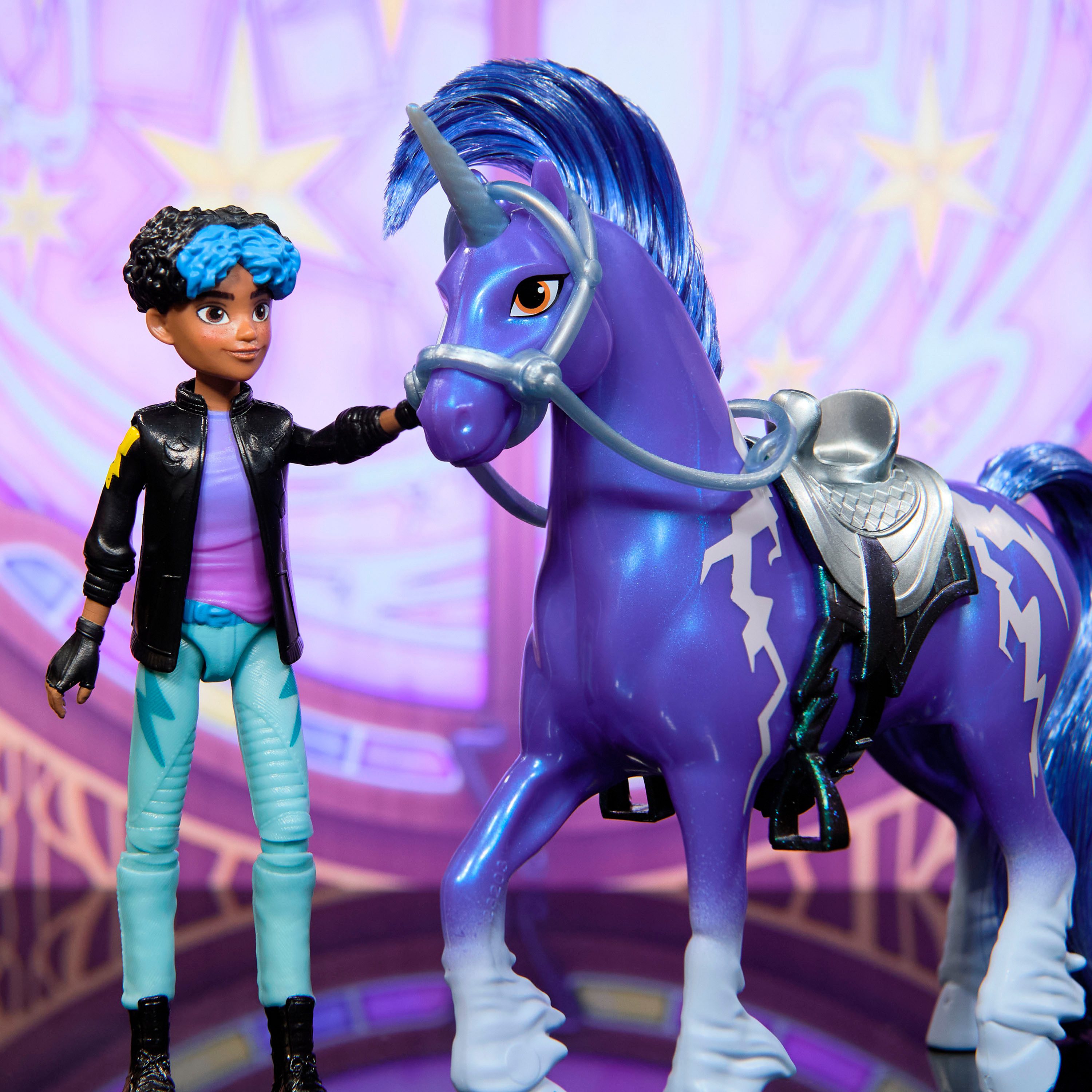 Spin Master Anziehpuppe Unicorn Academy - Rory & Einhorn Storm, mit echter Mähne – Bild 4 von 5