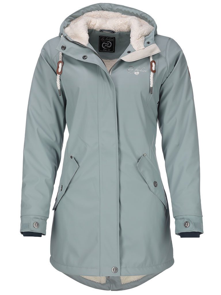 Dry Fashion Regenmantel Damen Regenjacke Malmö Kapuze und Teddyfleece - win günstig online kaufen