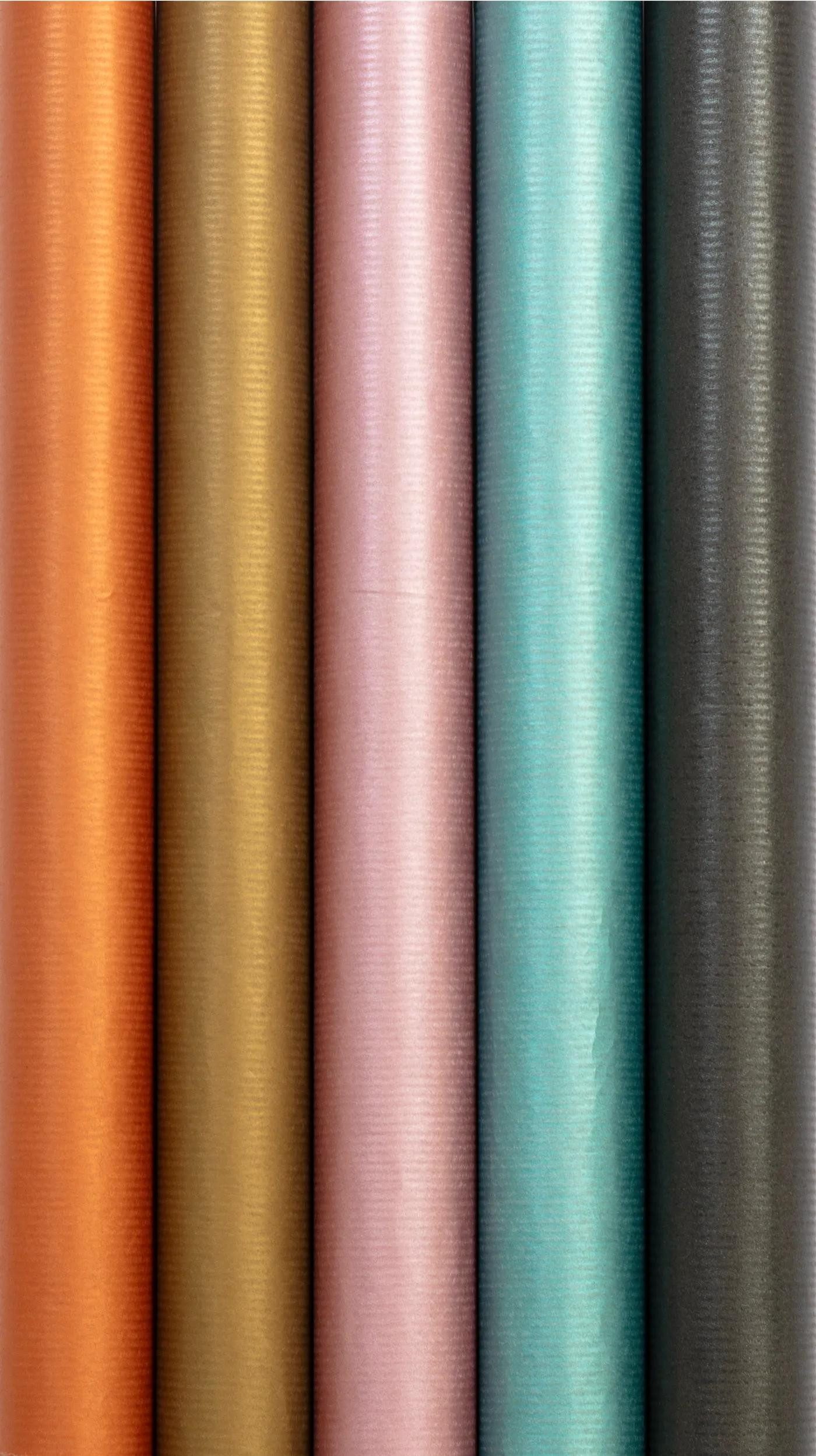 Rhodia Geschenkpapier 30x Kraftpapier Perlmutt 30 Rollen 2x0,70m Sort. 95796C, Rolle